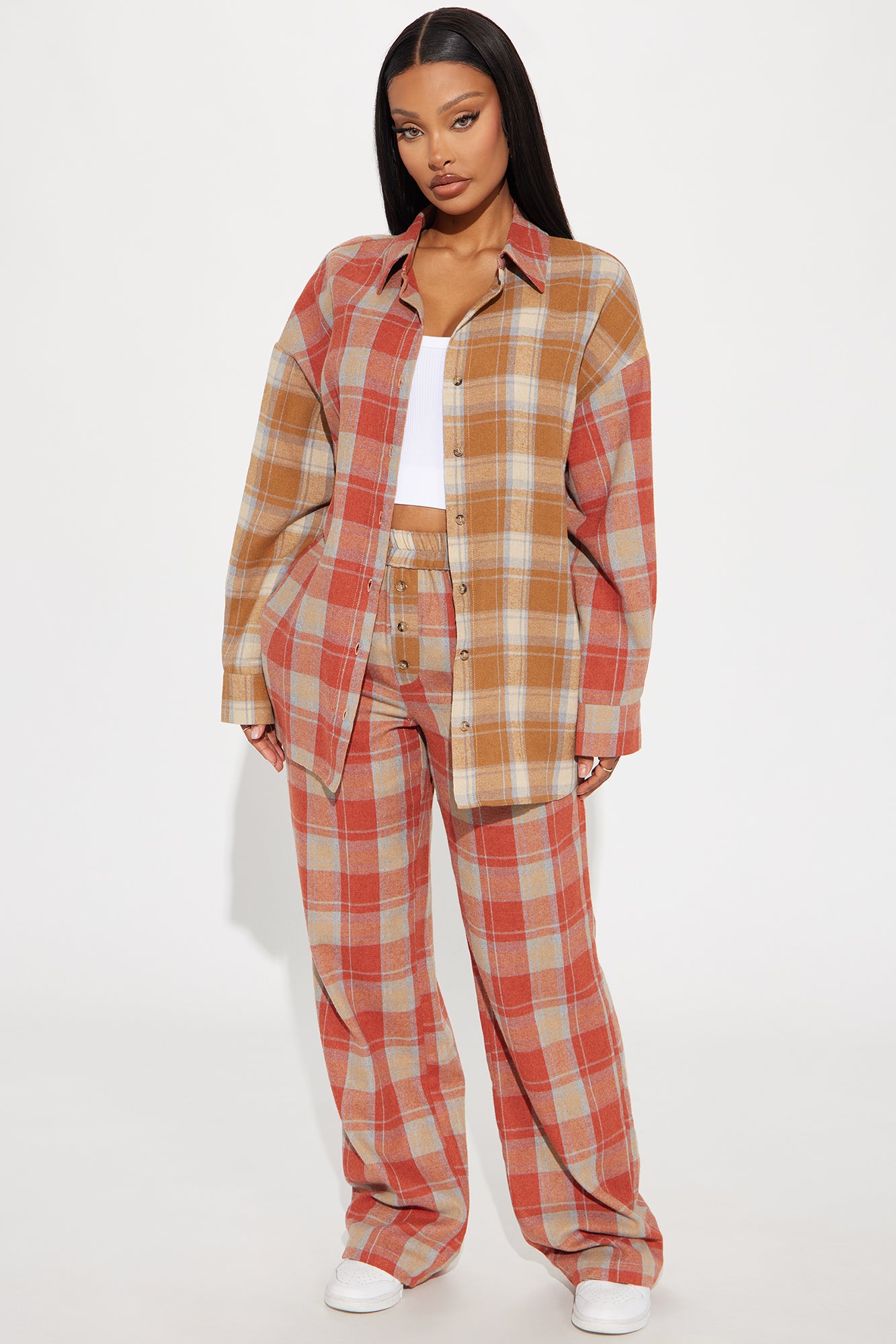 Never Alone Flannel Pant Set