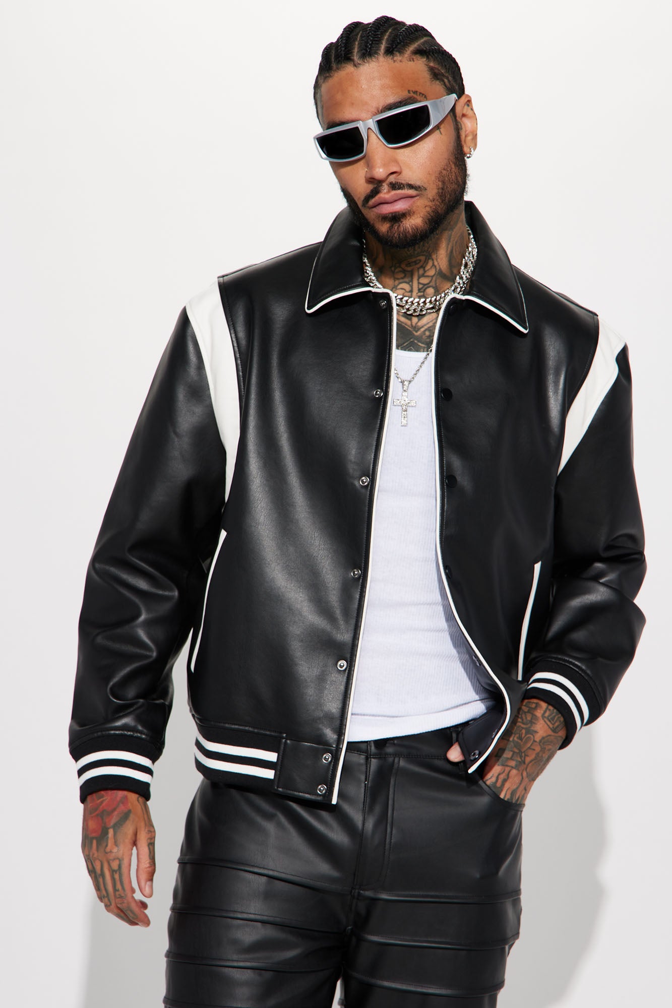 Uncompromising Faux Leather Jacket