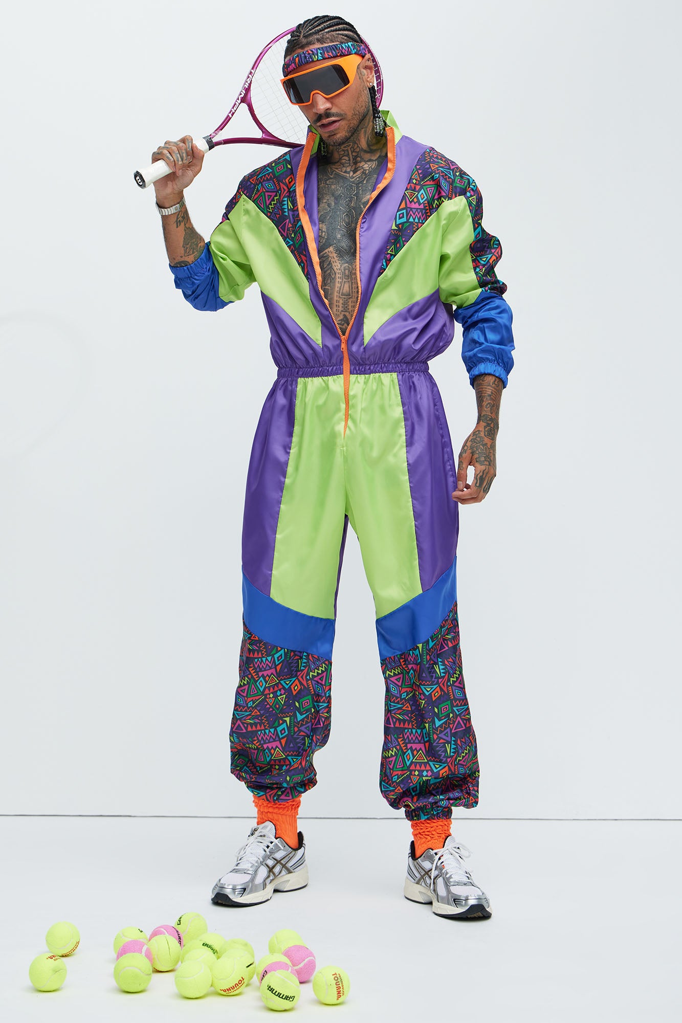 Retro 80's Tracksuit Costume