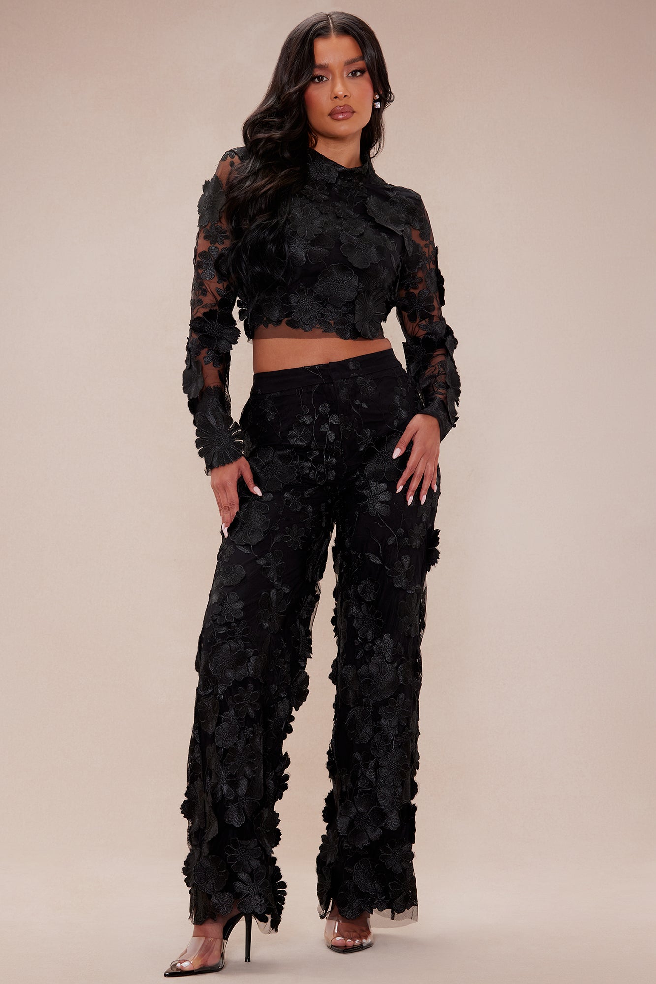 Kassey Embroidered Flare Pant