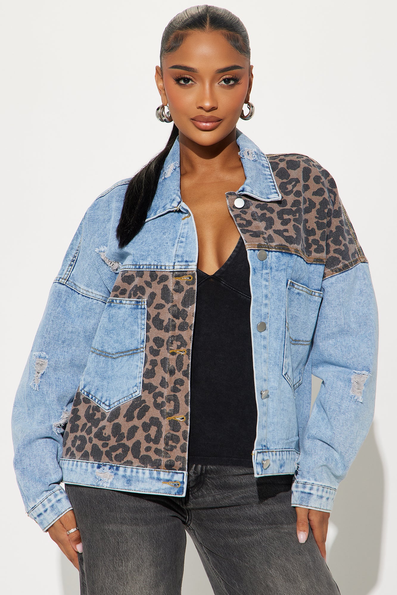 Wait For It Cheetah Denim Jacket