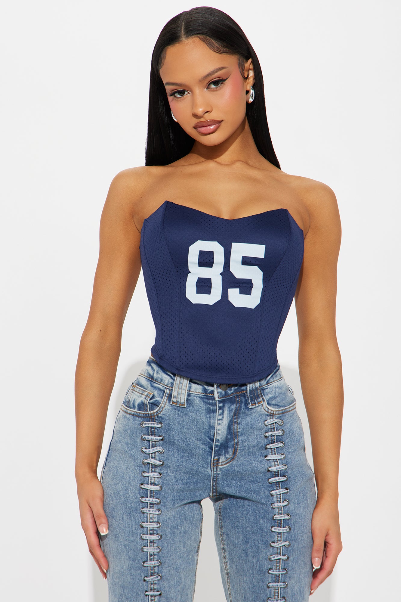 Take Notes Jersey Corset Top