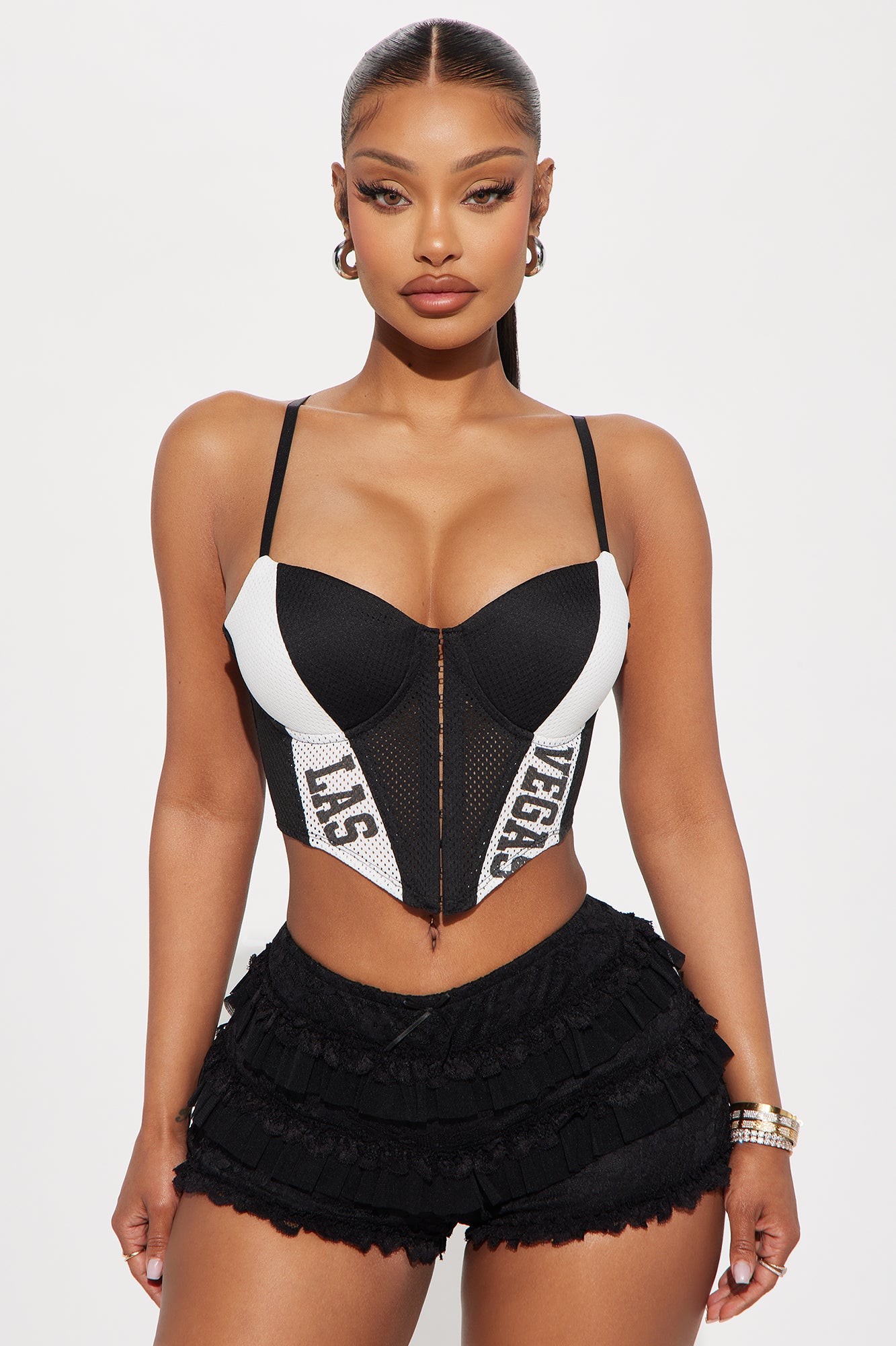 Las Vegas Striped Corset Top