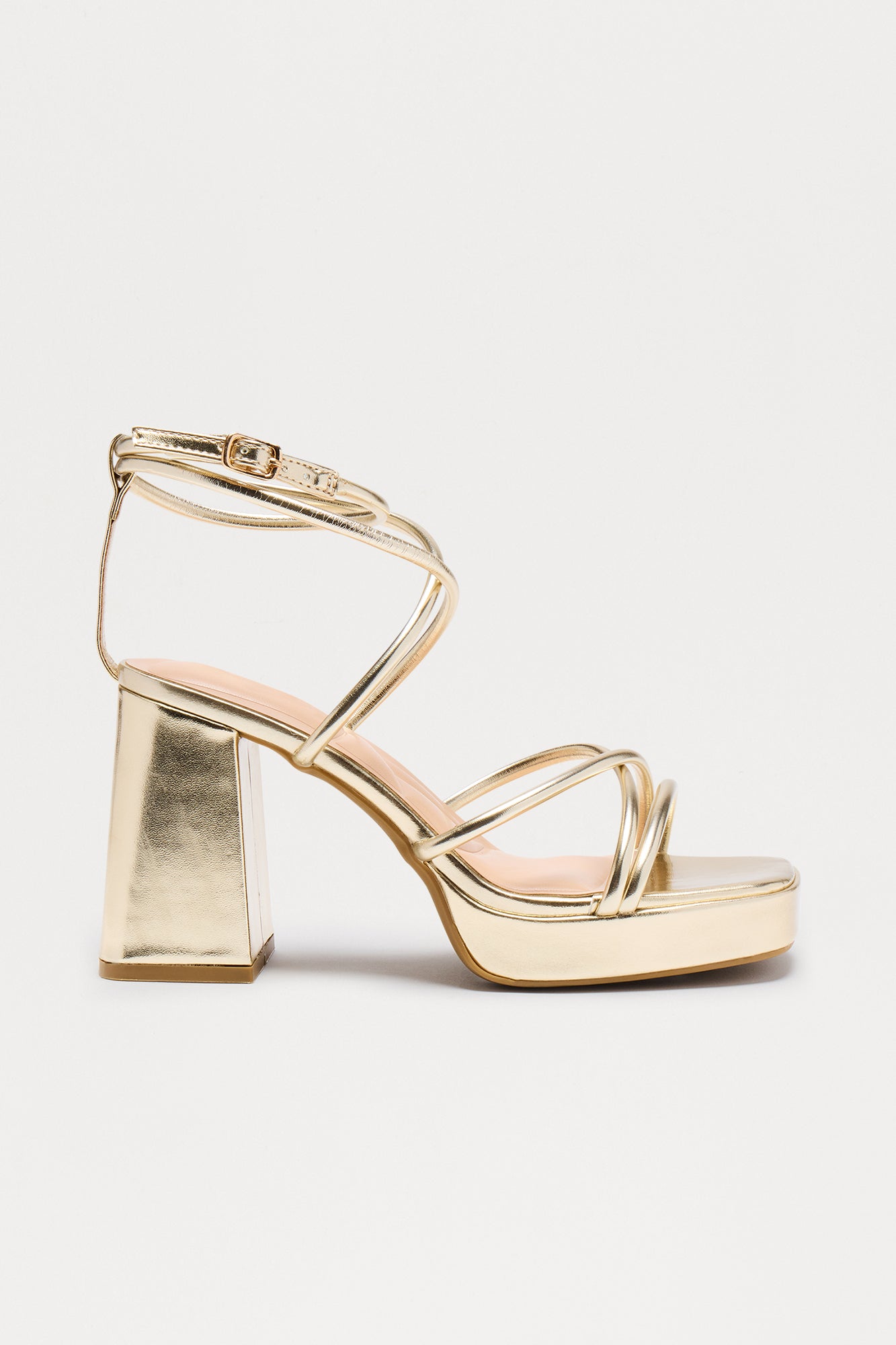Aggie Faux Leather Block Heels