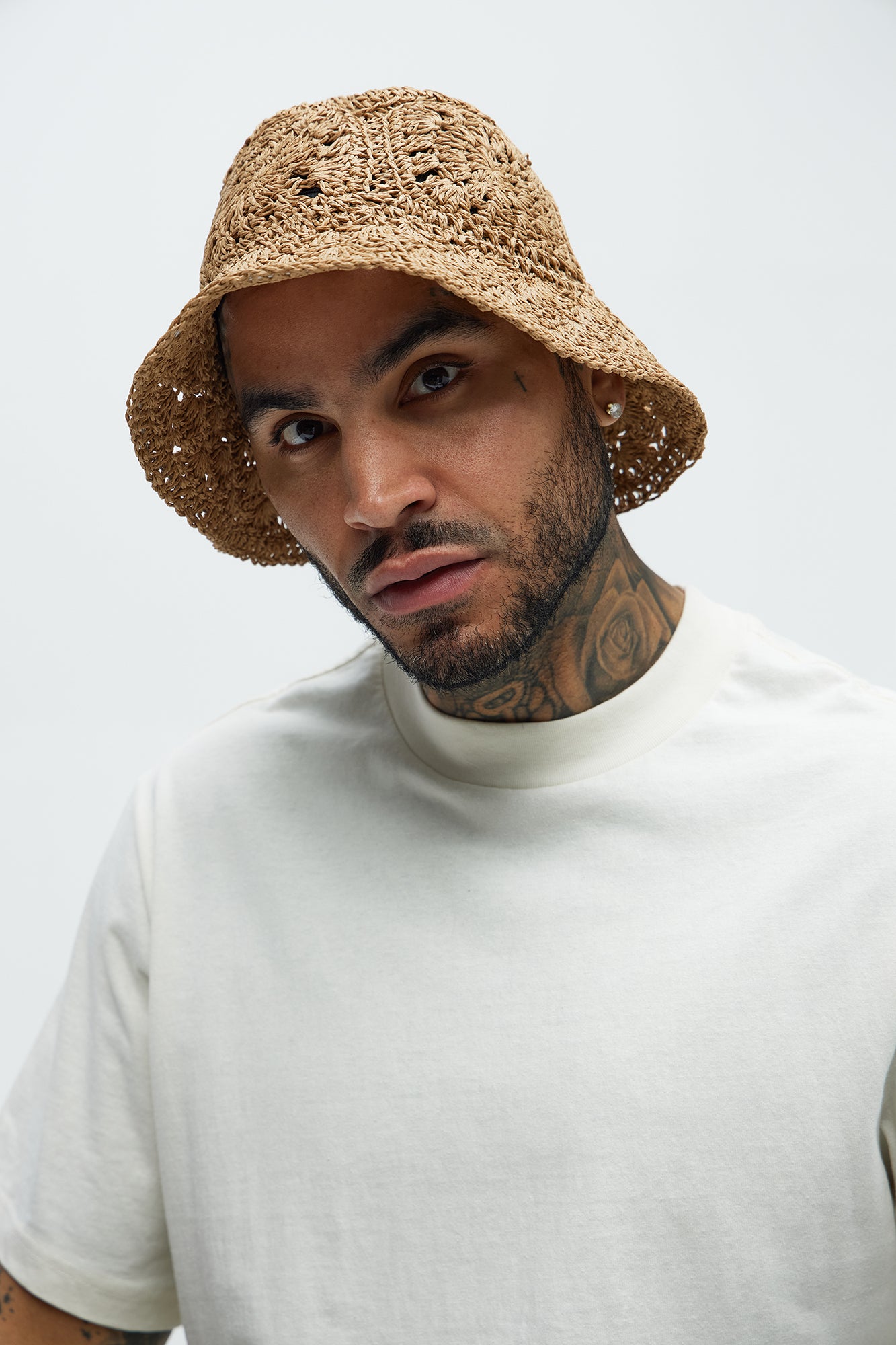 Raffia Woven Straw Bucket Hat