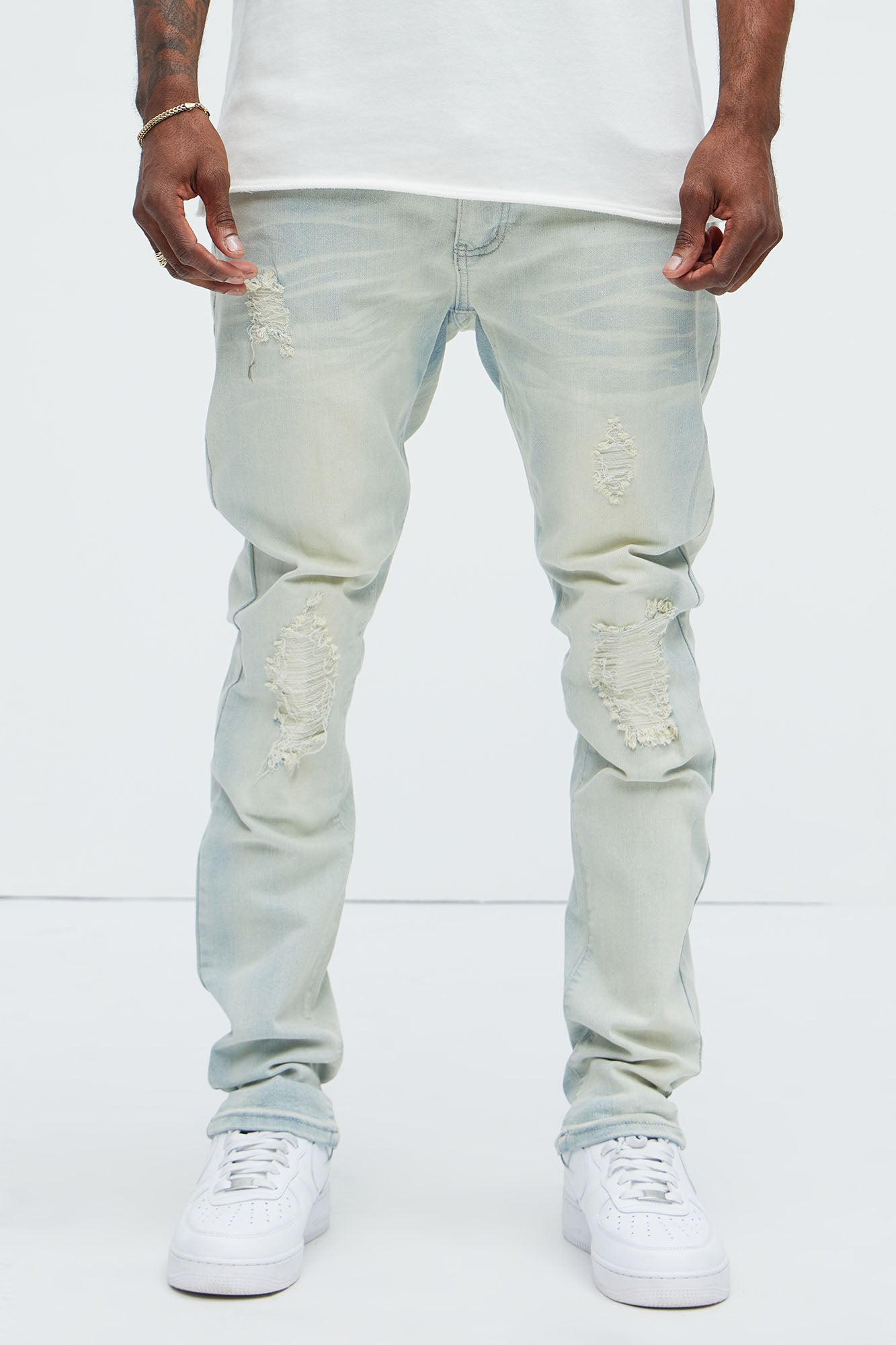 Get With Me Ripped Stacked Skinny Jeans