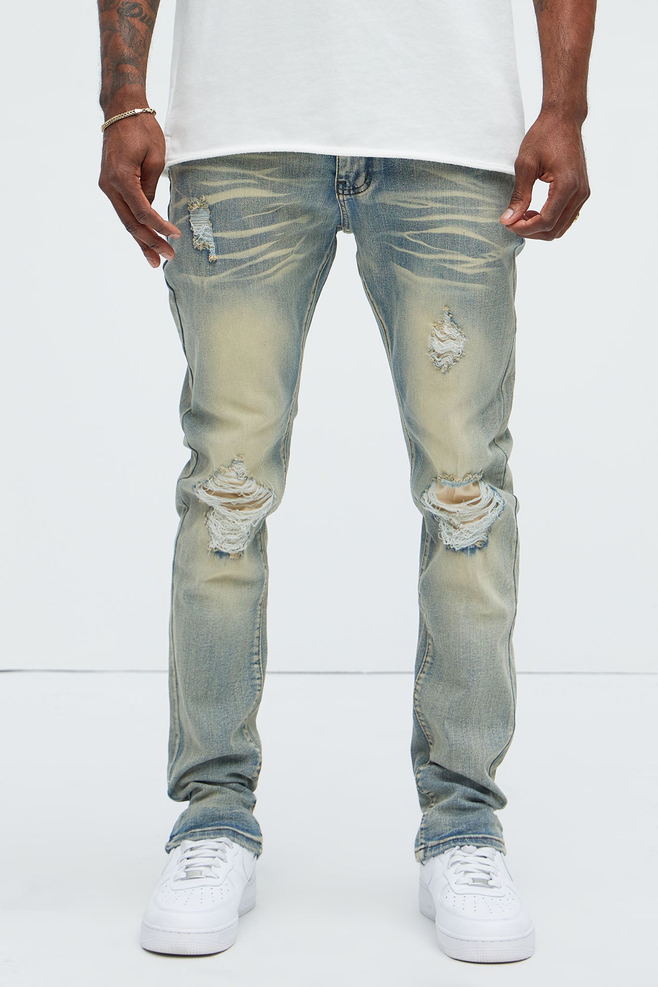 Get With Me Ripped Stacked Skinny Jeans