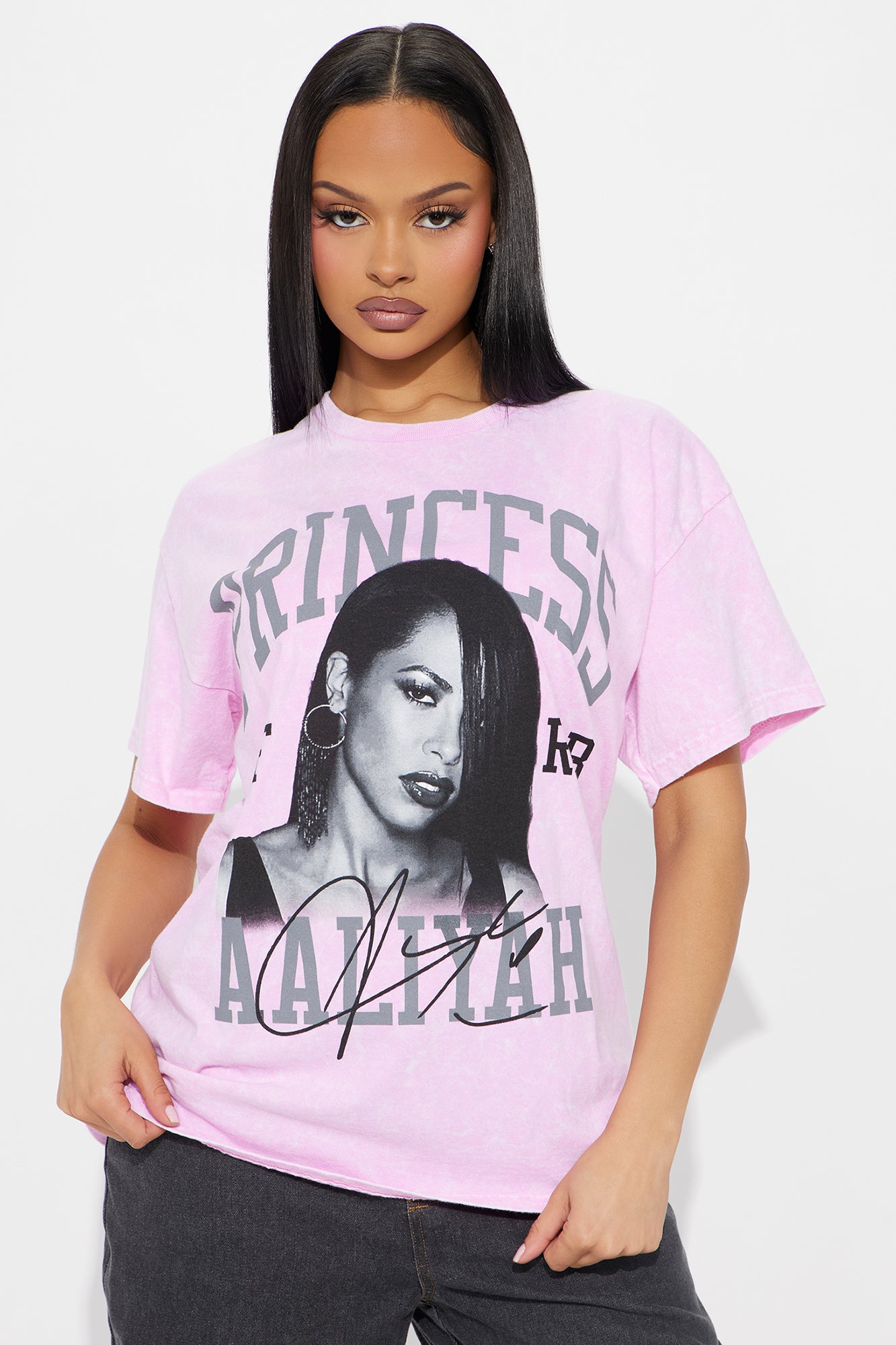 Aaliyah Pink Washed Tee