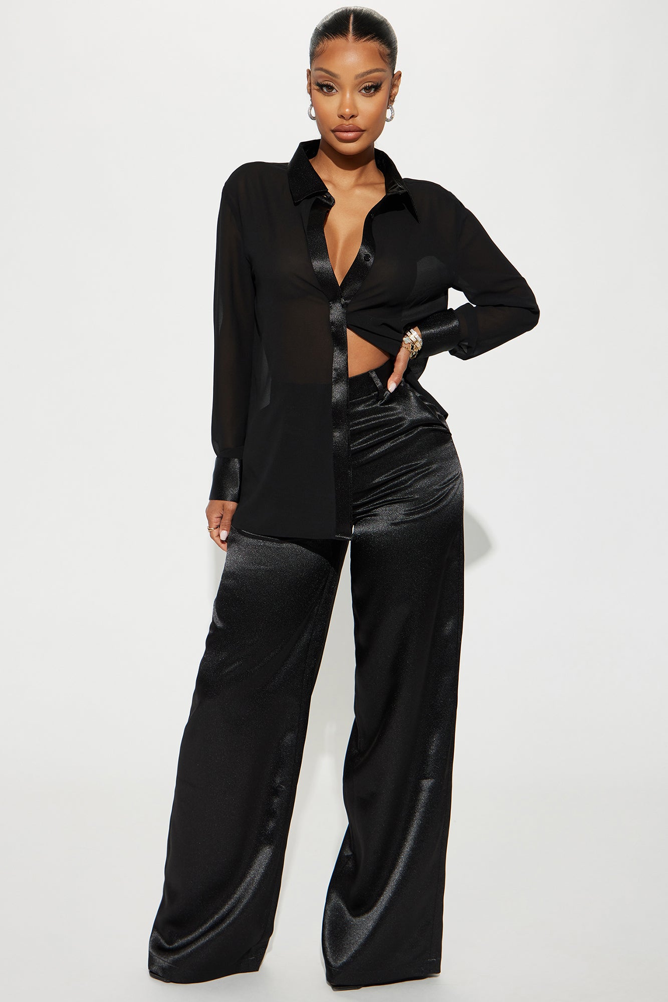 Golden Hour Satin Pant Set
