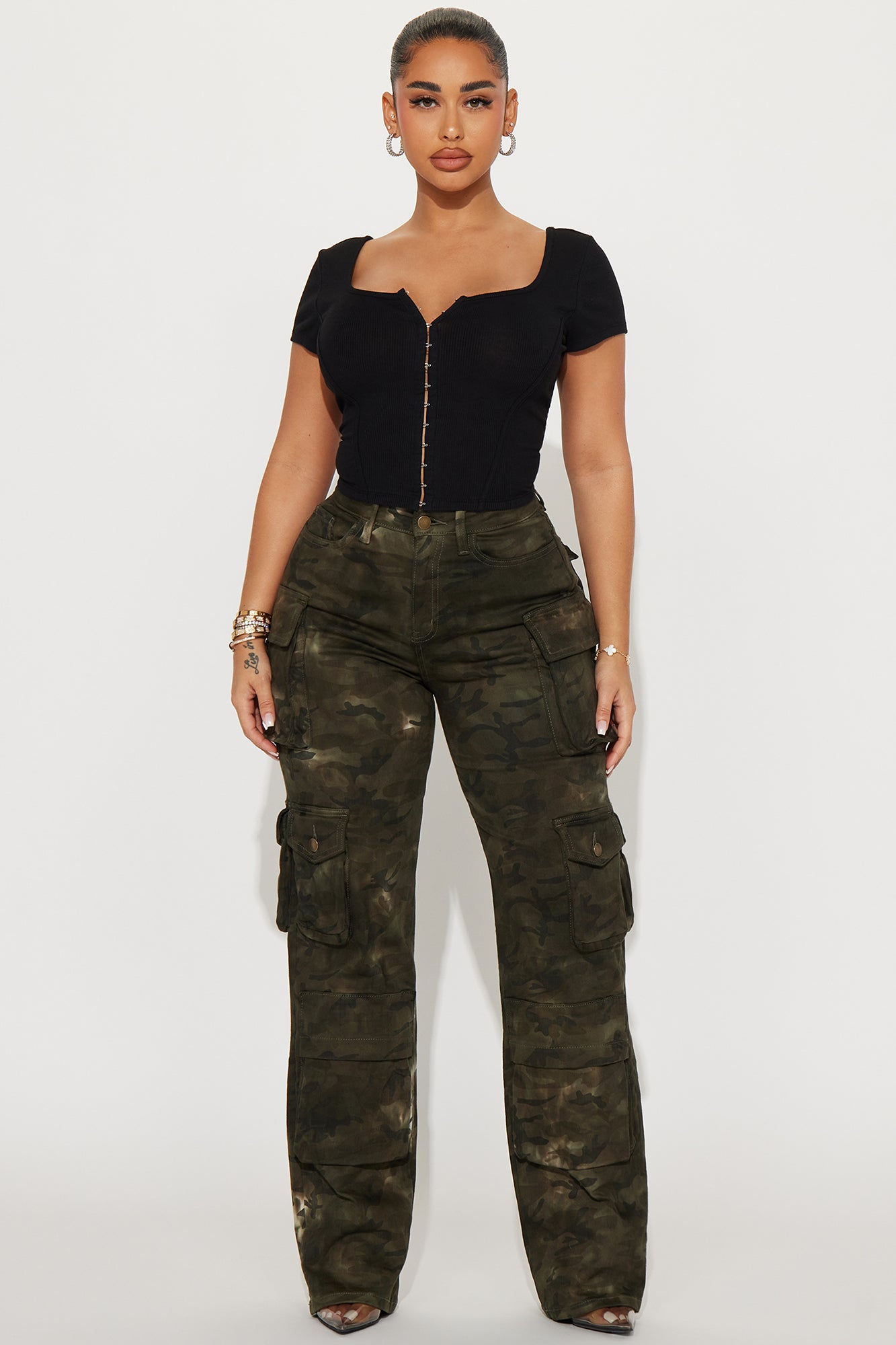 Covert Operation Stretch Camo Cargo Jeans
