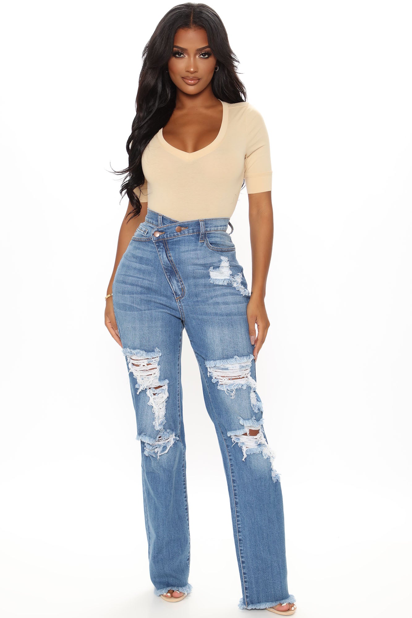 Don't Get Crossed Over Slouch Fit Jeans