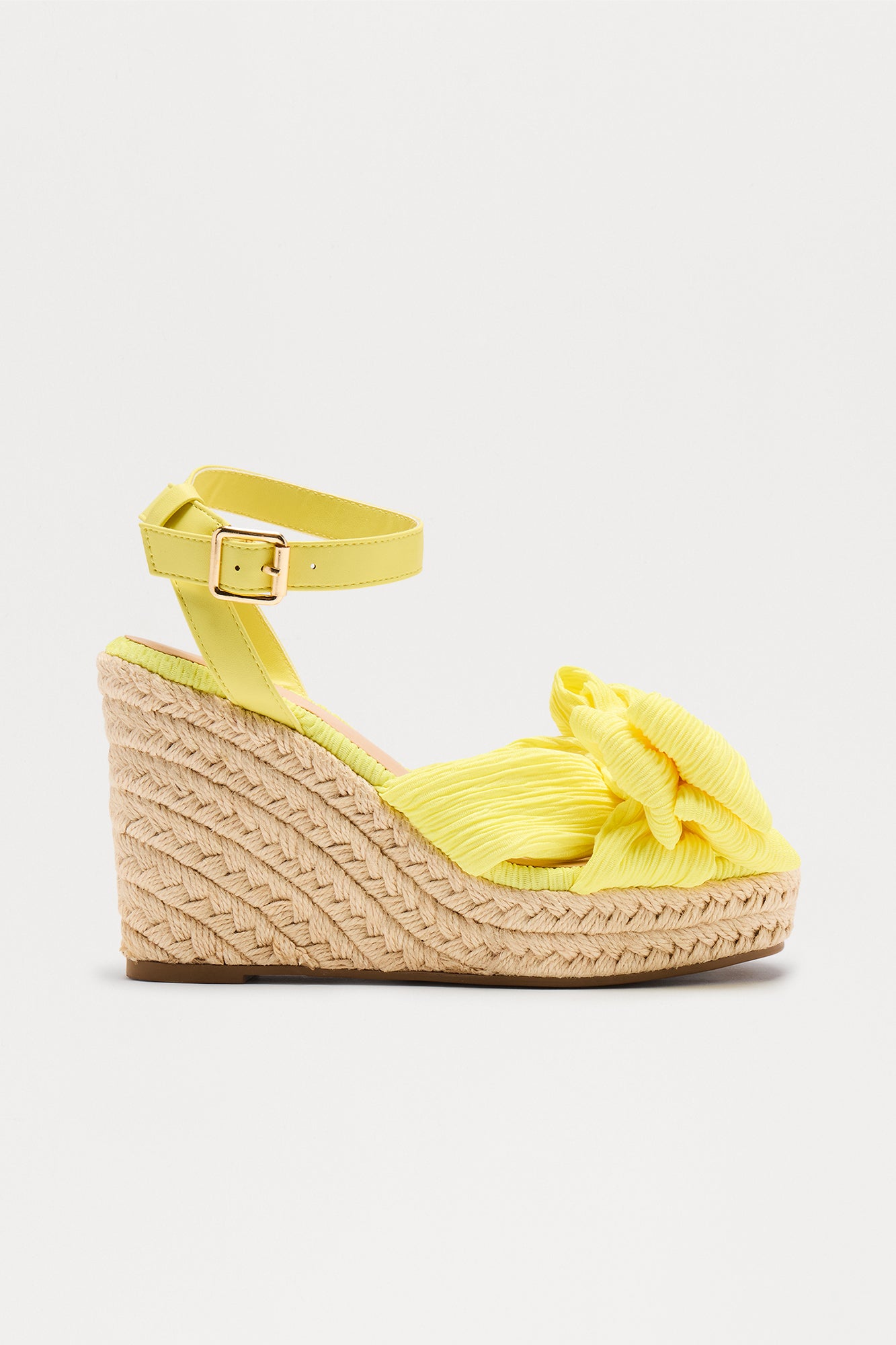 Thora Bow Jute Platform Wedges