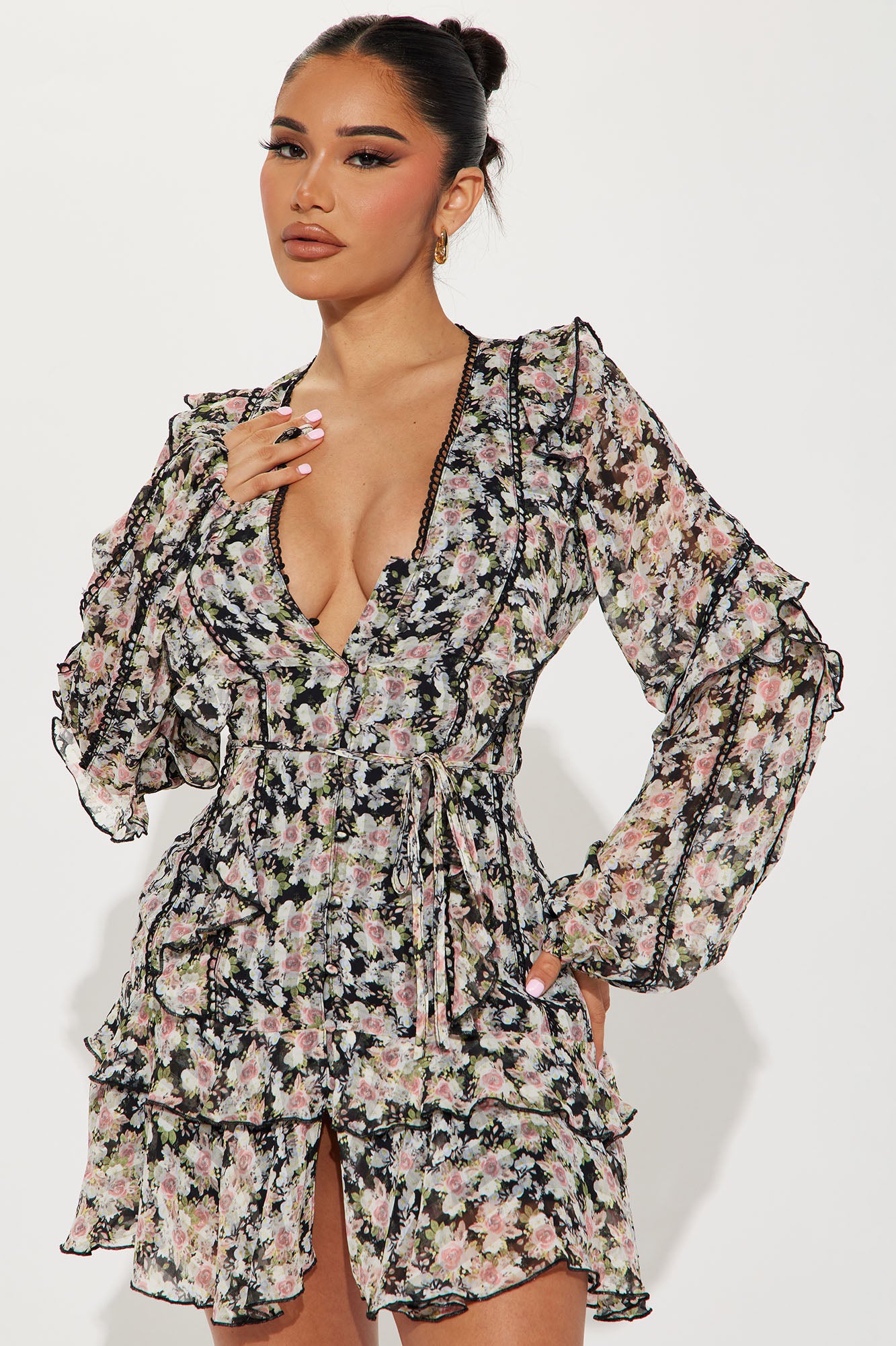 Edith Ruffle Mini Dress