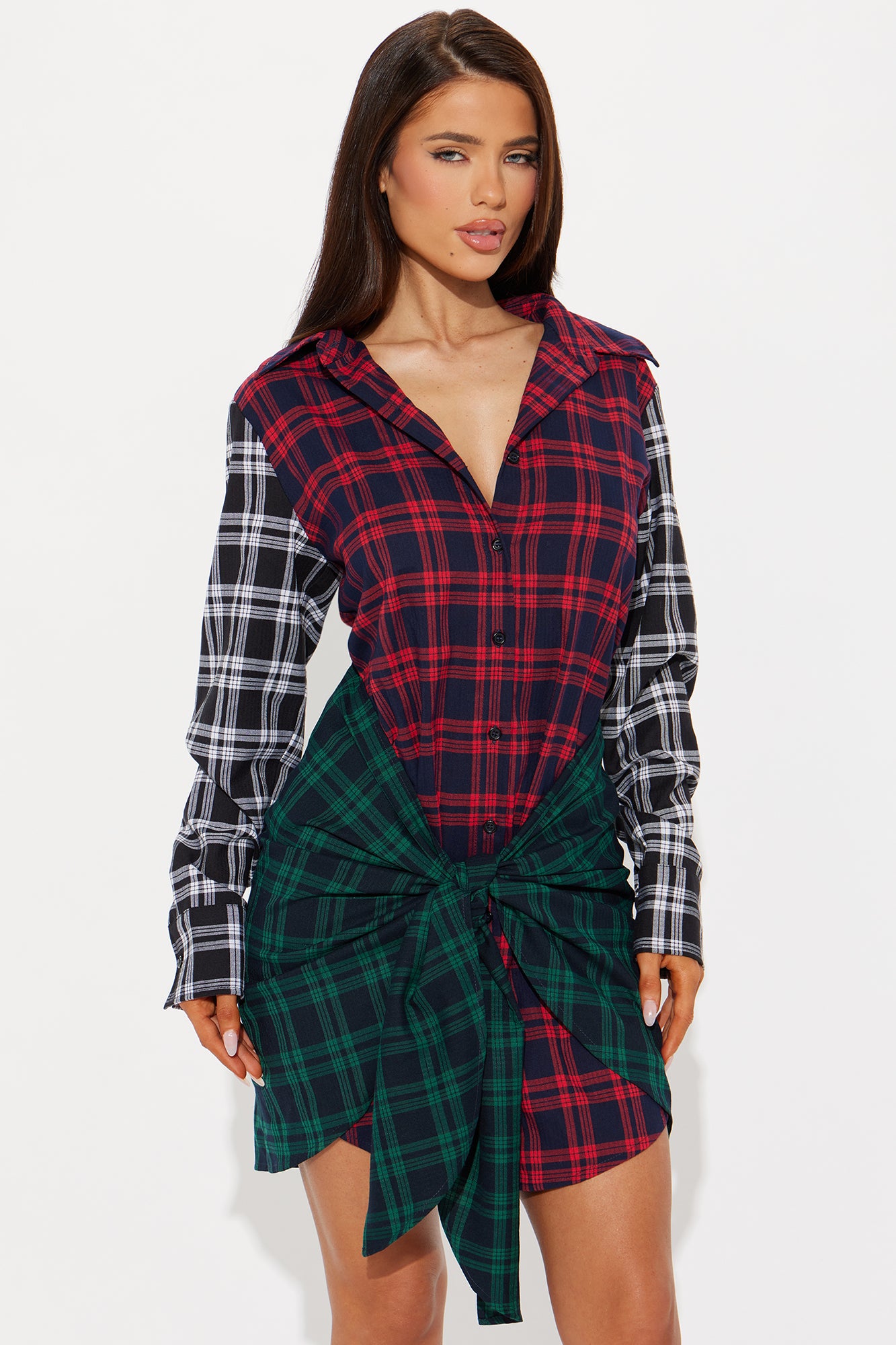 No Nonsense Plaid Mini Dress