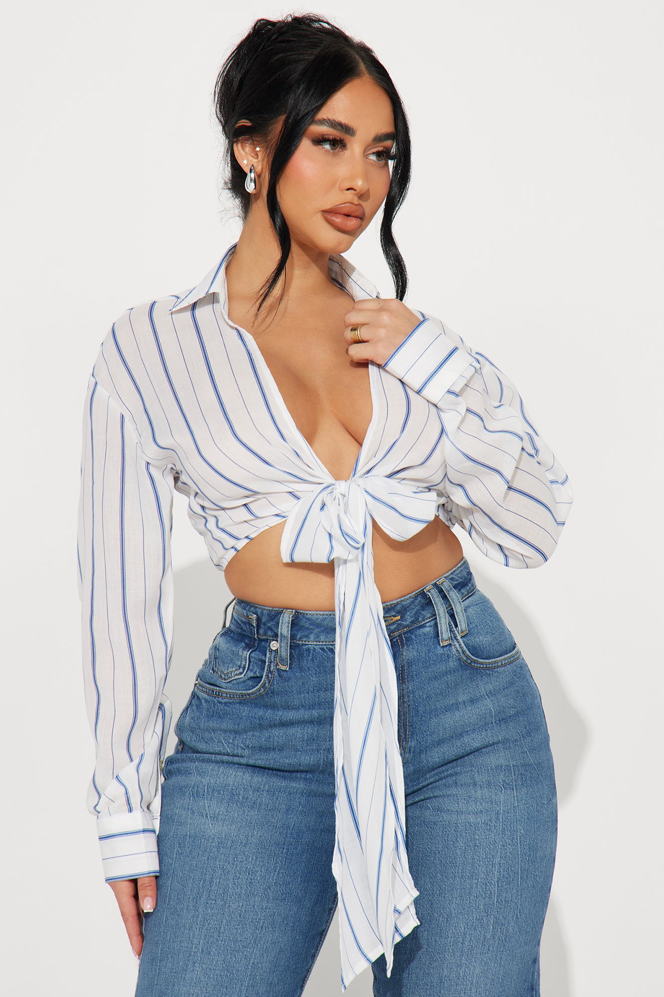 Cape Cod Striped Blouse Top