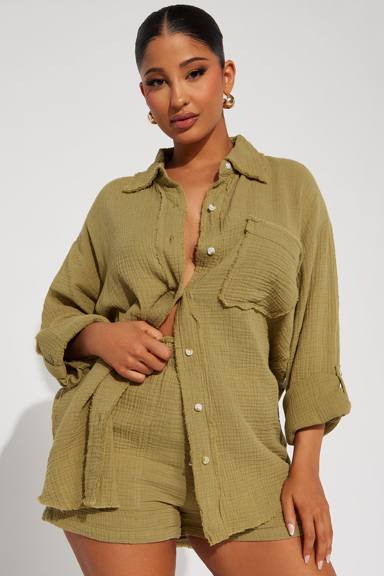 Unforgettable Washed Short Set