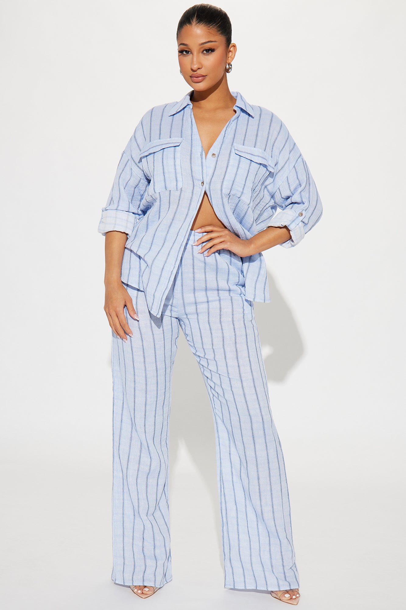 Vivianna Striped Pant Set