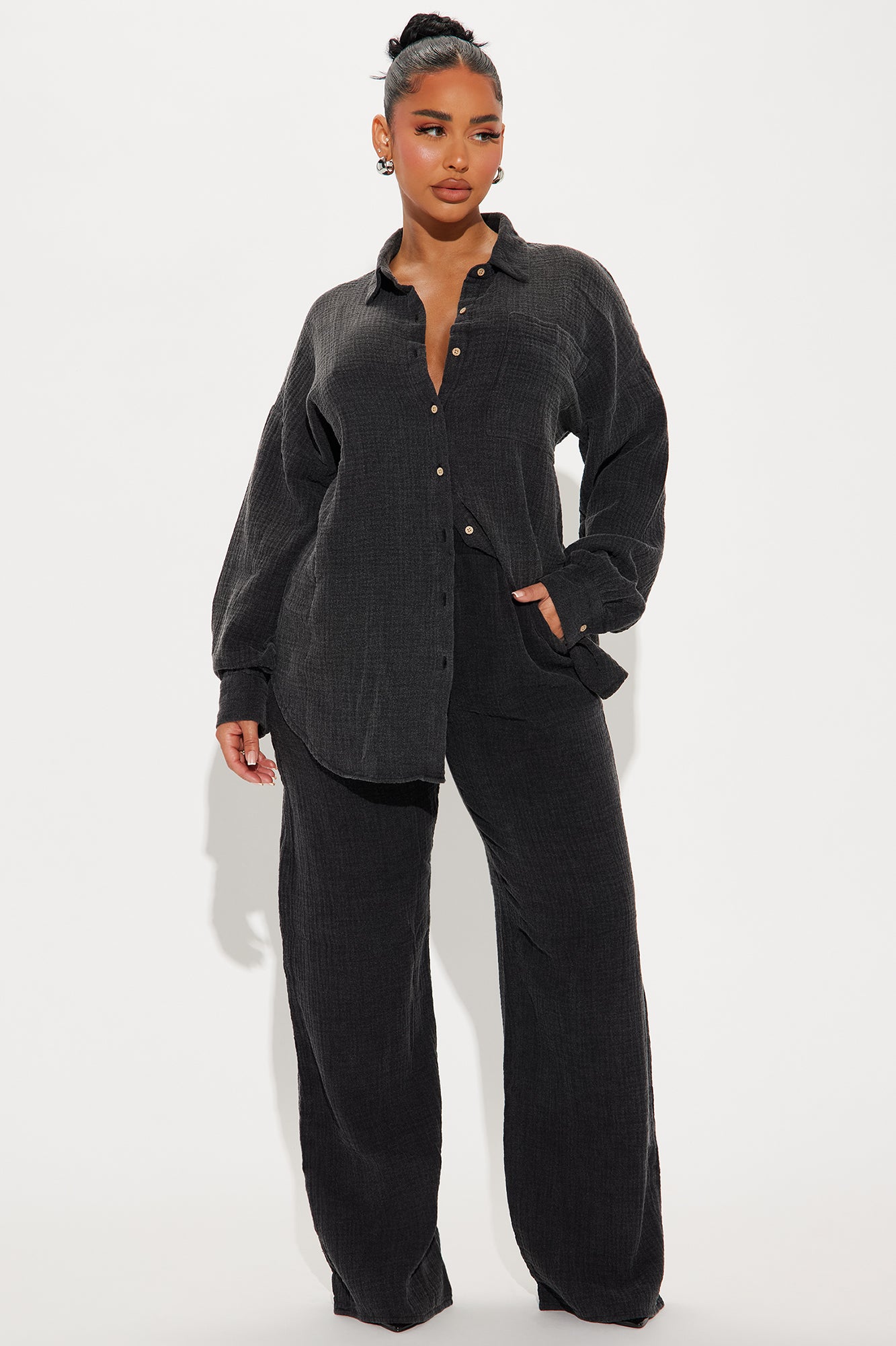 Over The Clouds Washed Pant Set