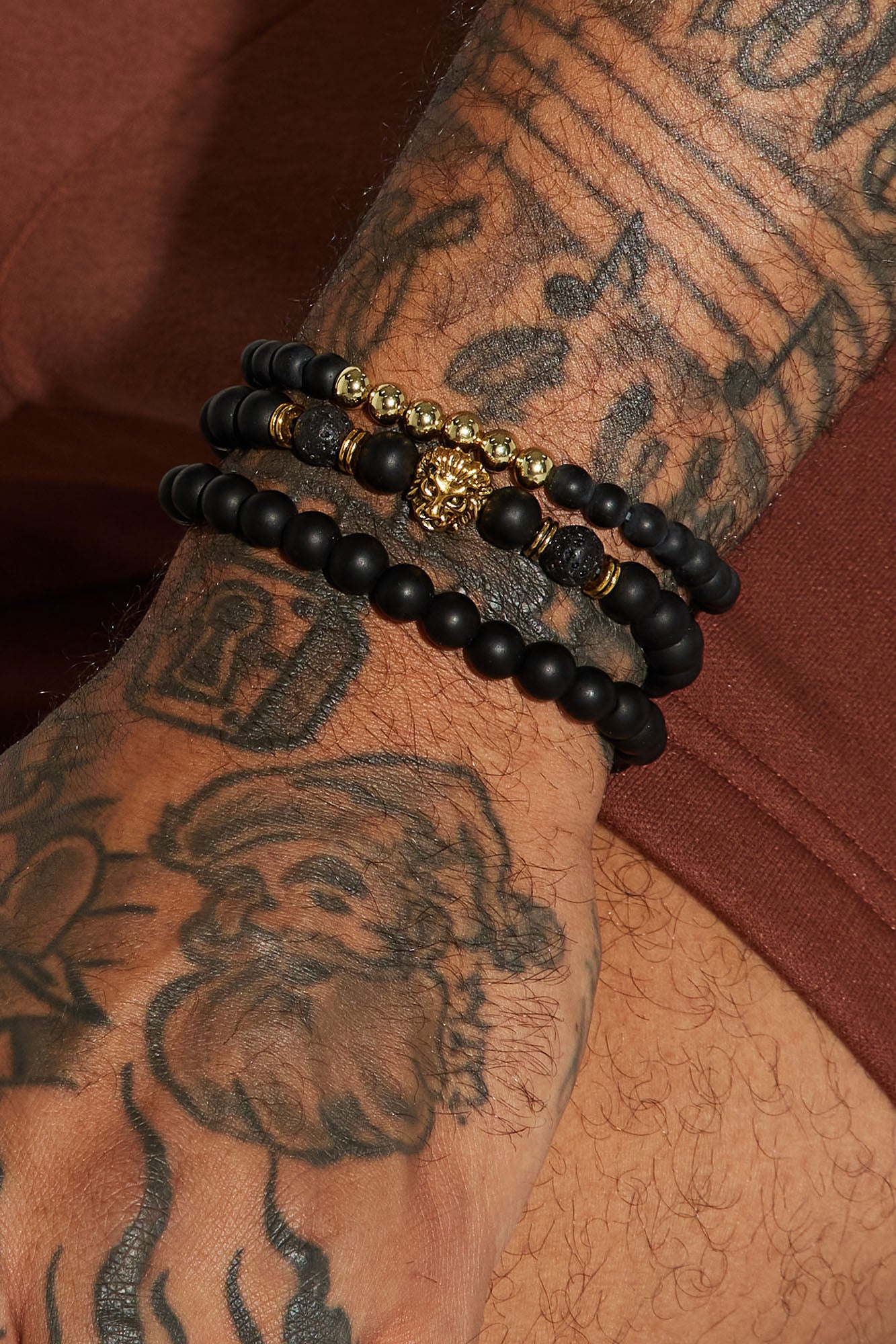 Lion Beaded Bracelet Set