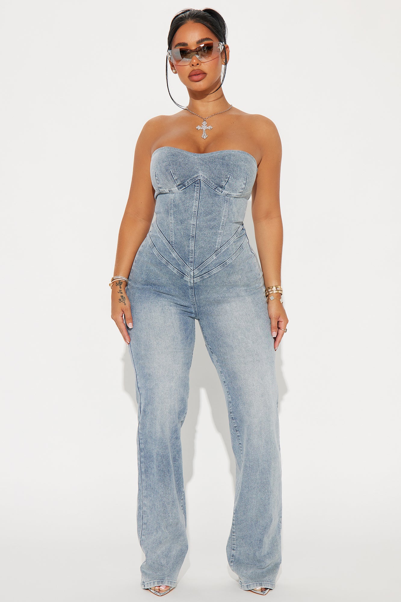 Tell You Later Denim Jumpsuit