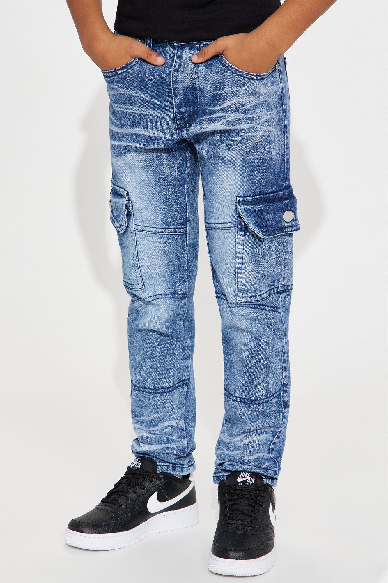 Mini  Denim Cargo Jeans