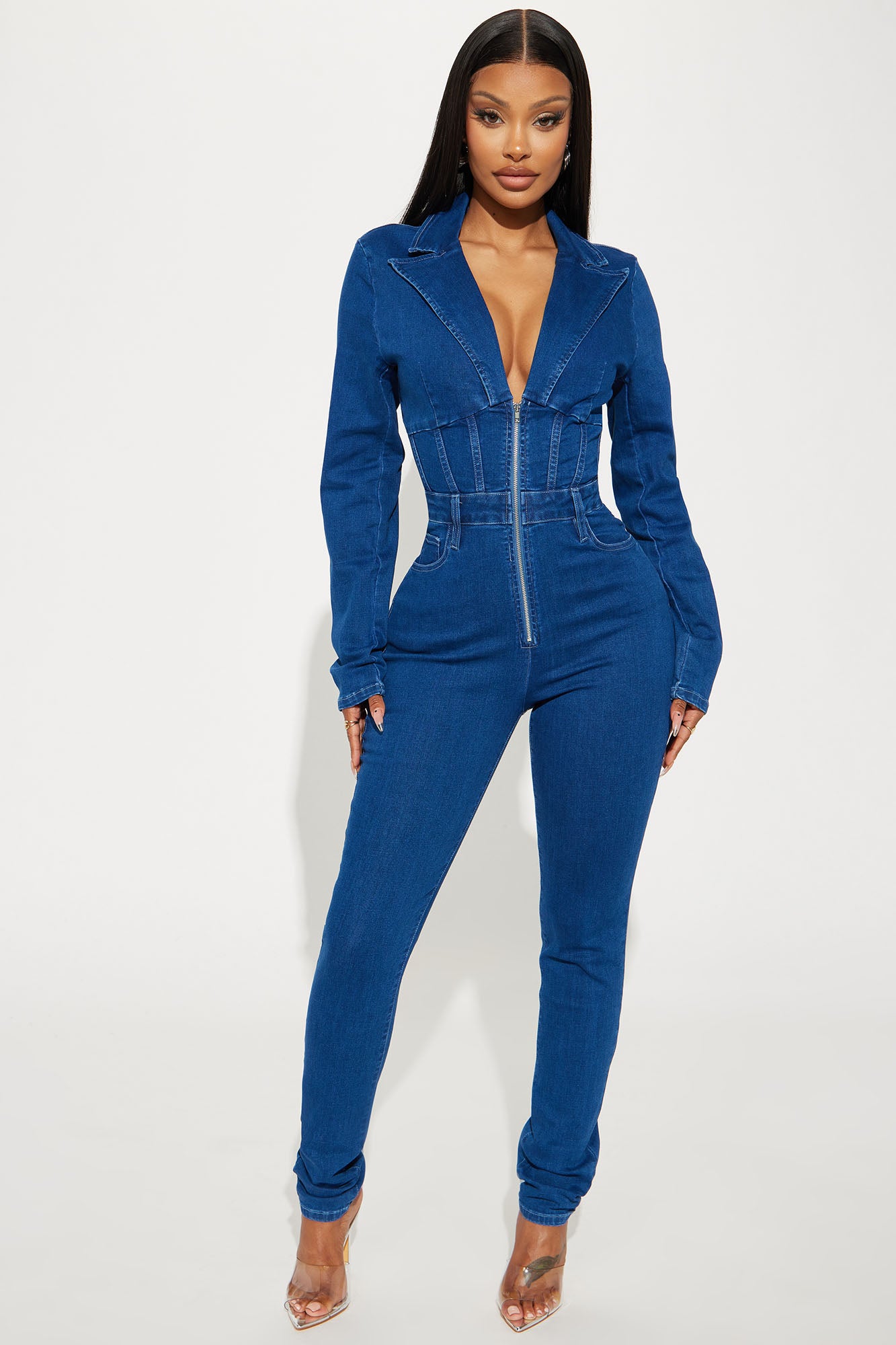 Bring The Energy Denim Jumpsuit