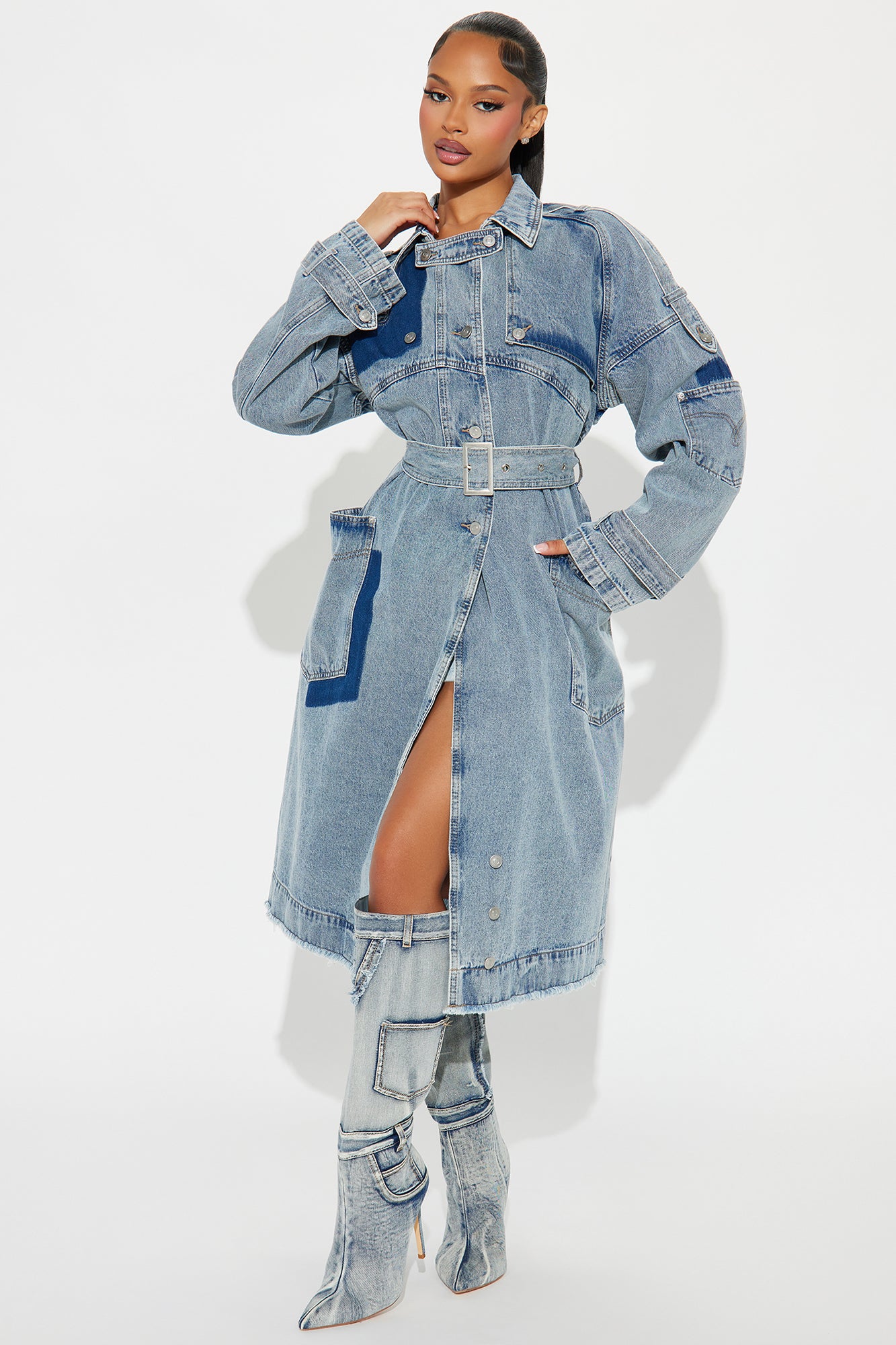 All Mixed Up Denim Trench