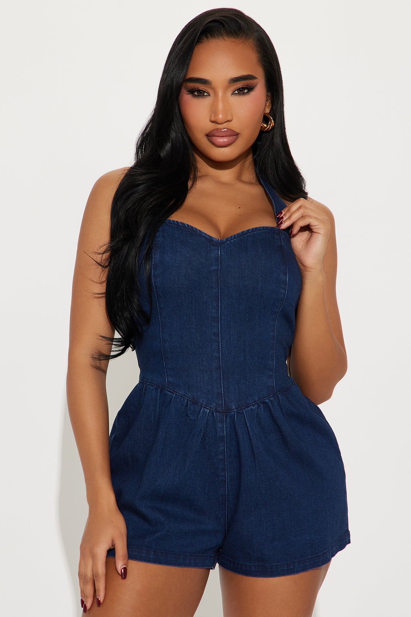 Forever Yours Denim Romper