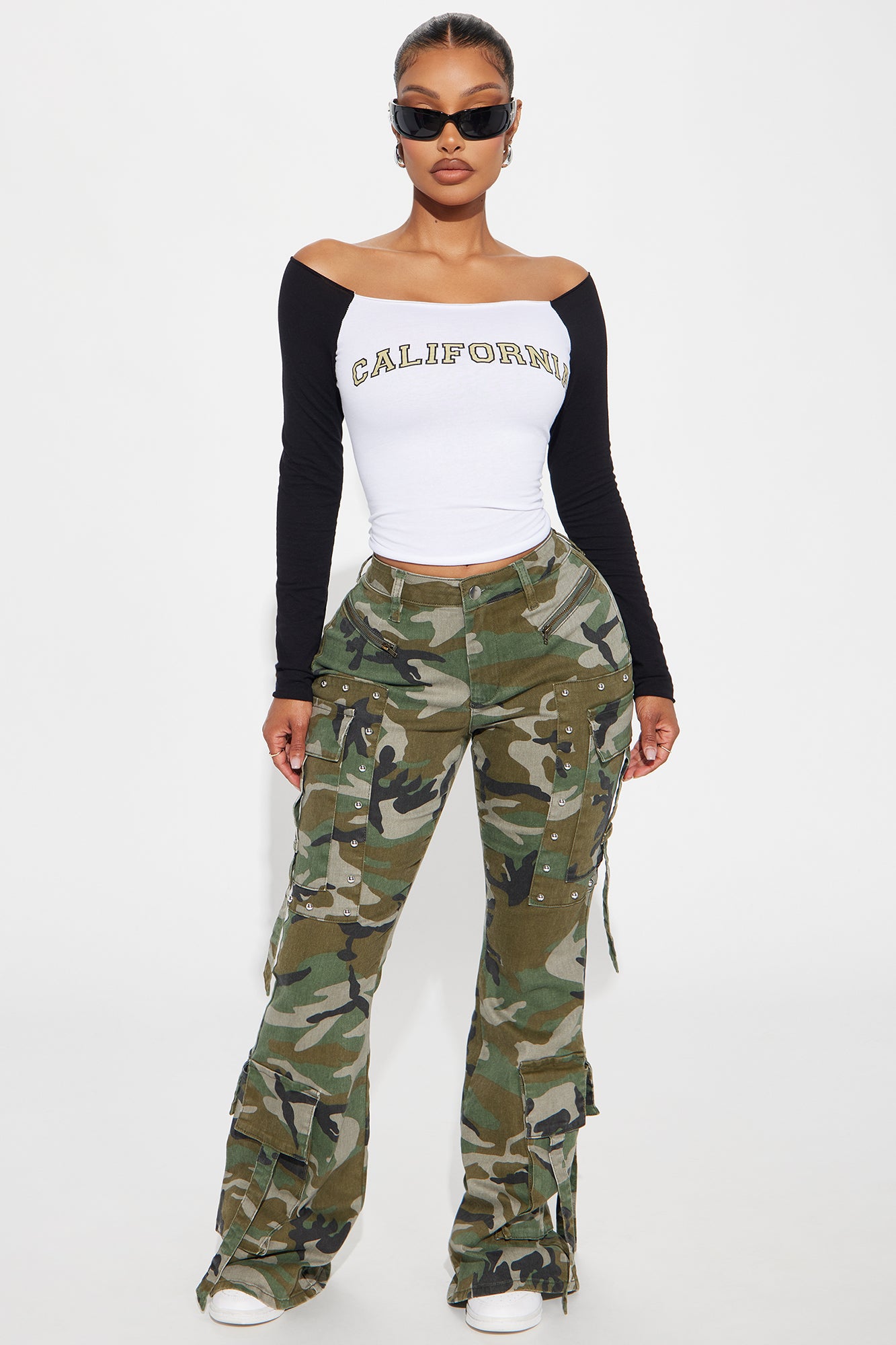 Do You Mind Camo Flare Pant