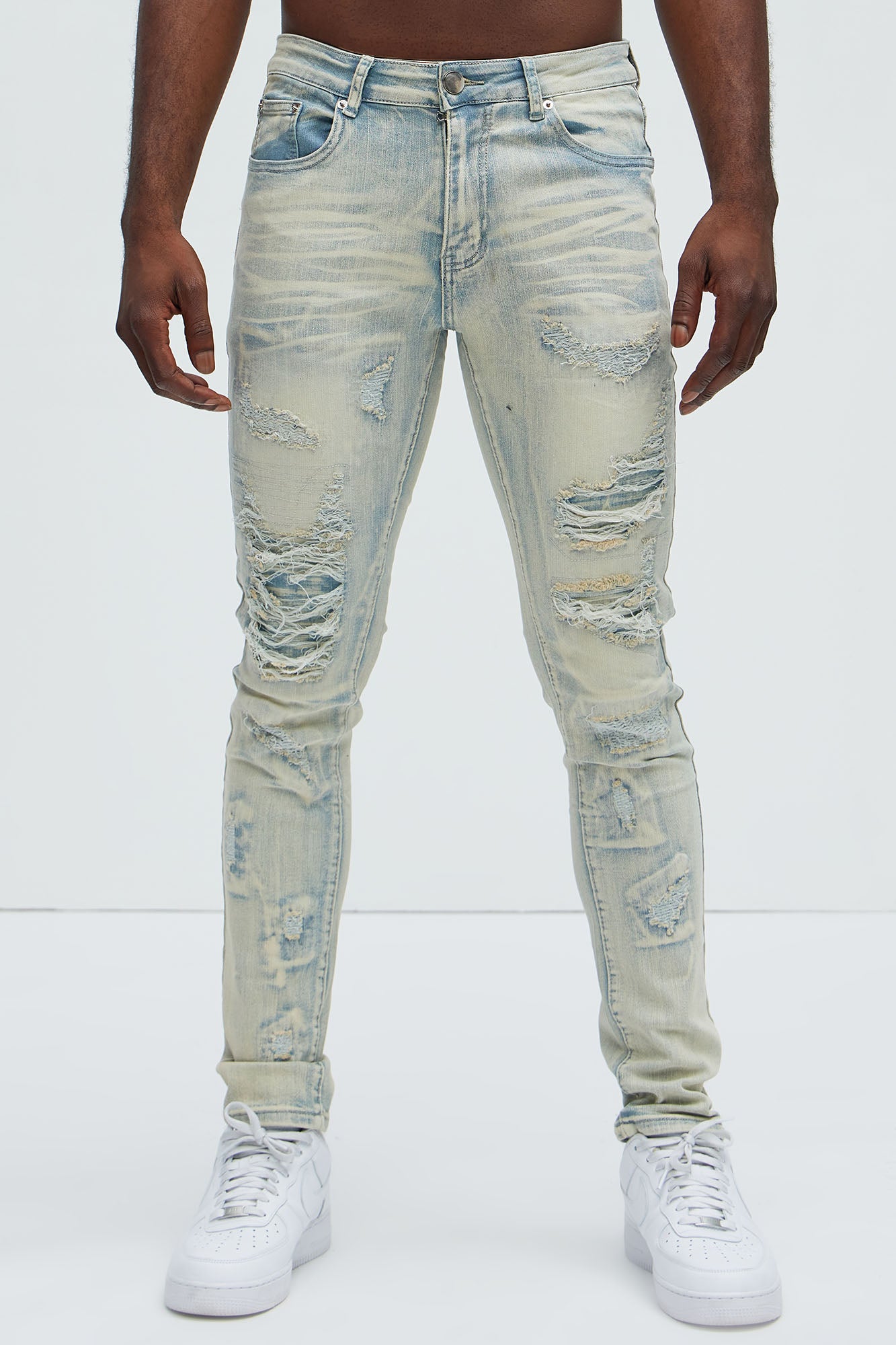 Above It All Ripped Stacked Skinny Jeans