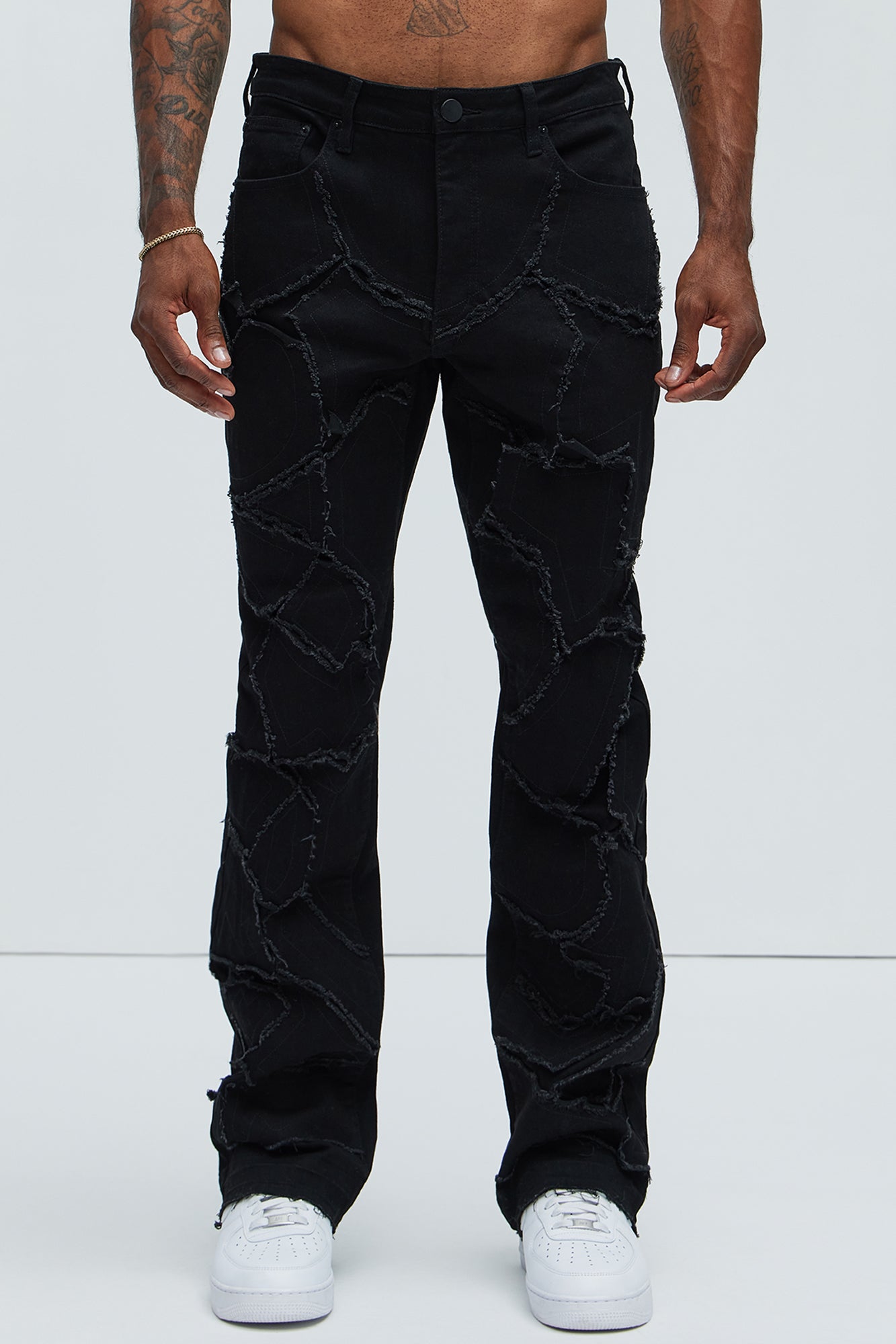 Fray All Ways Stacked Skinny Flare Jeans