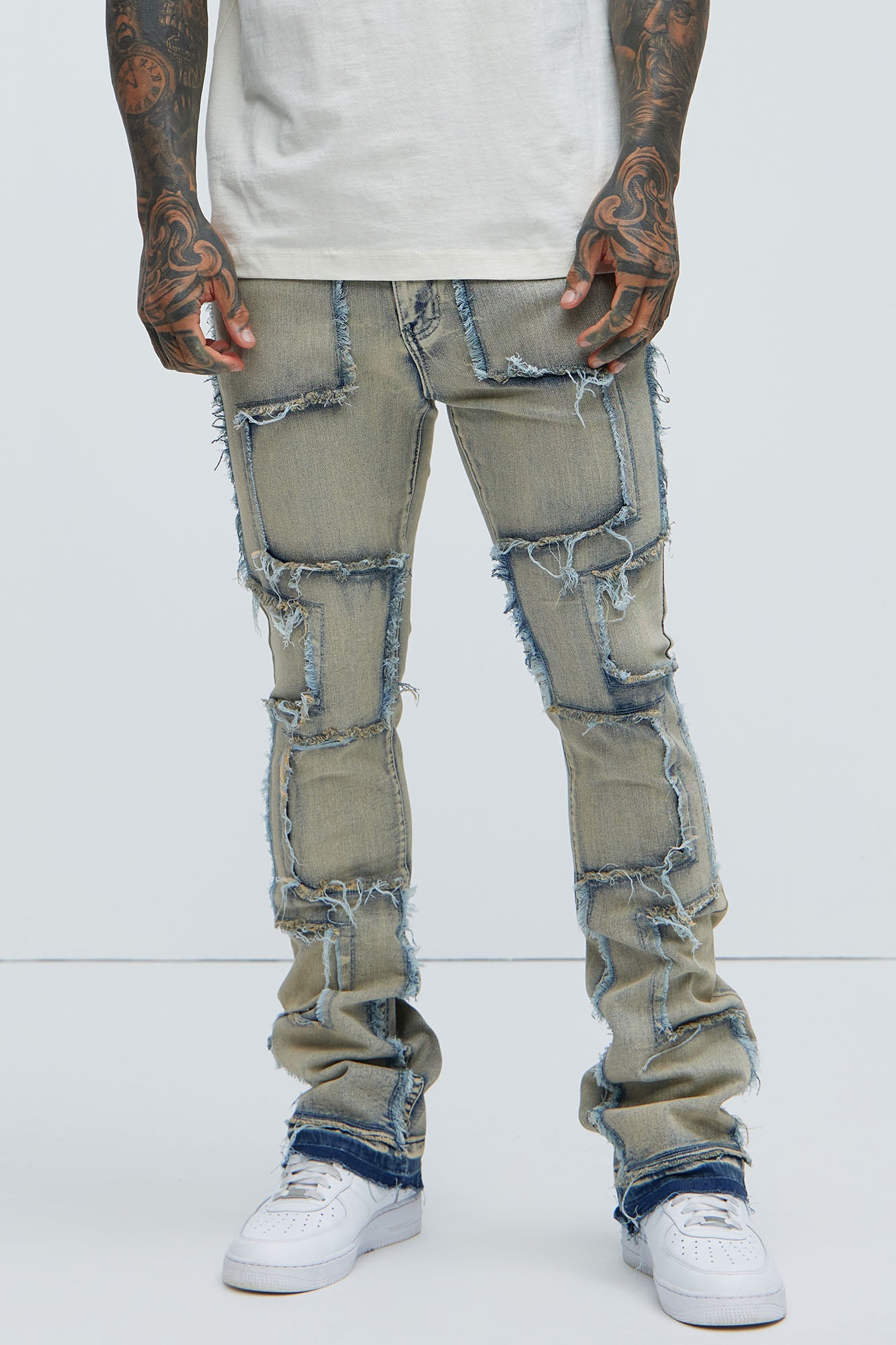 Be Square Stacked Skinny Flare Jeans