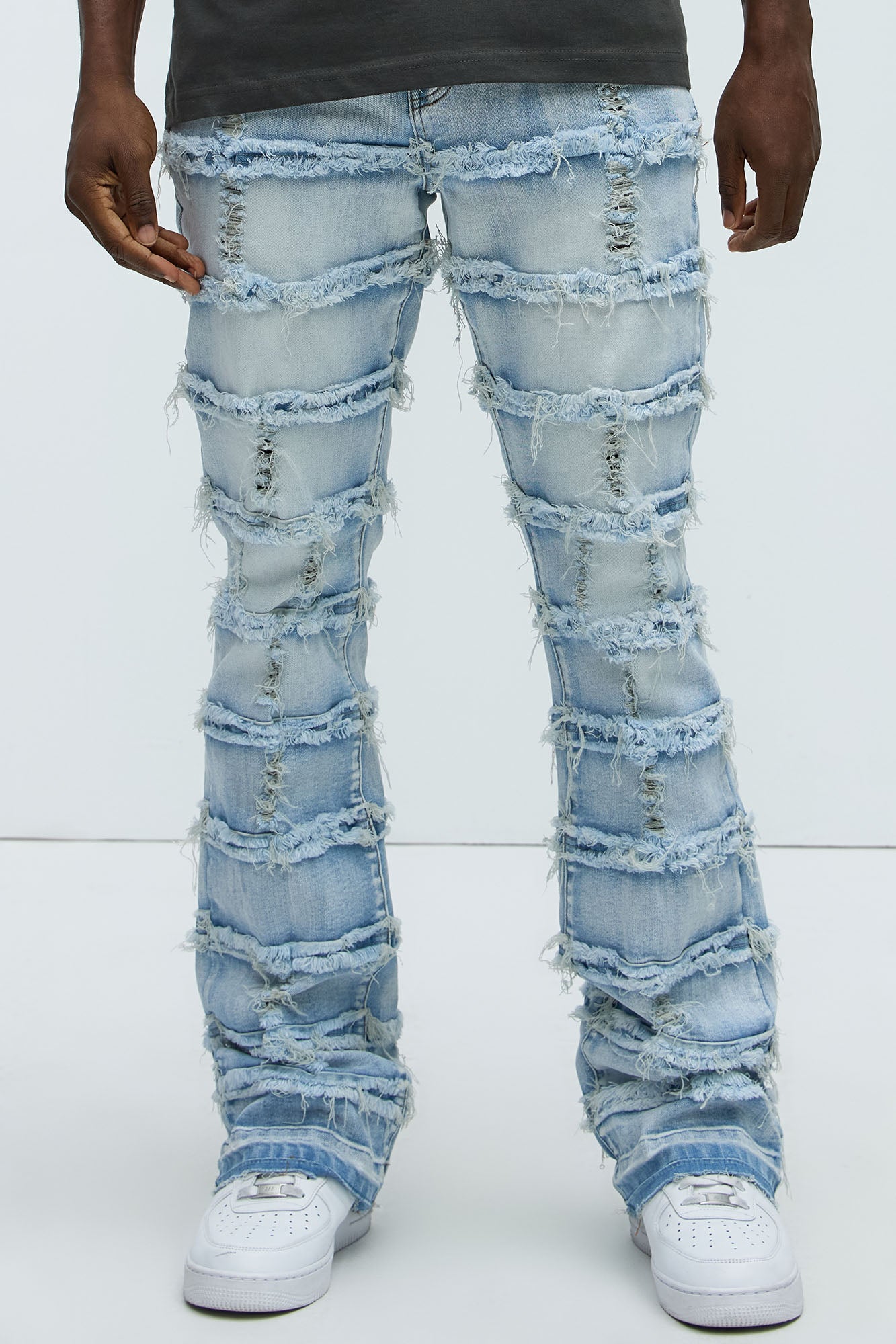 More Than You Frayed Slim Flare Jeans