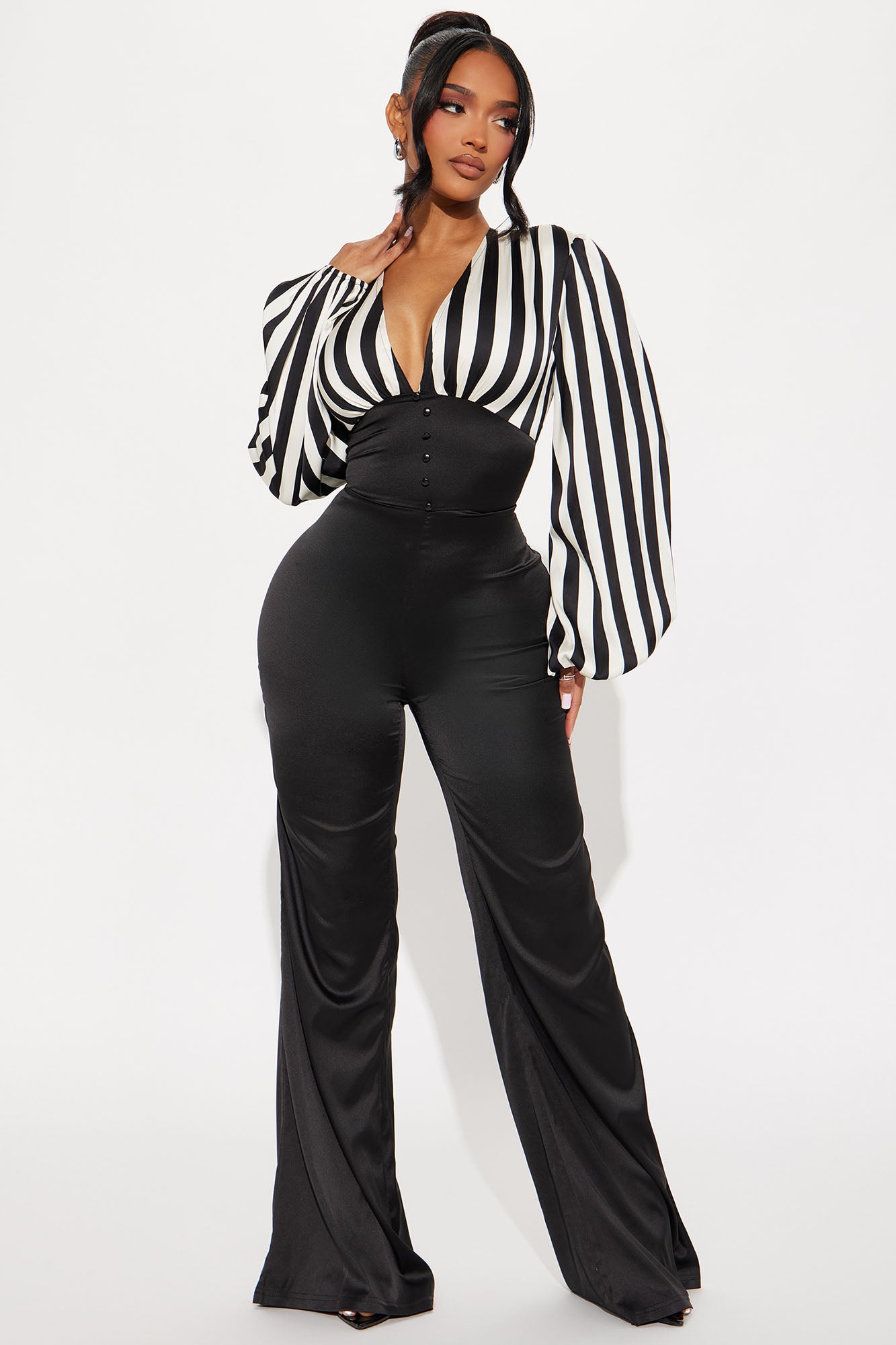 Office Flirt Satin Jumpsuit
