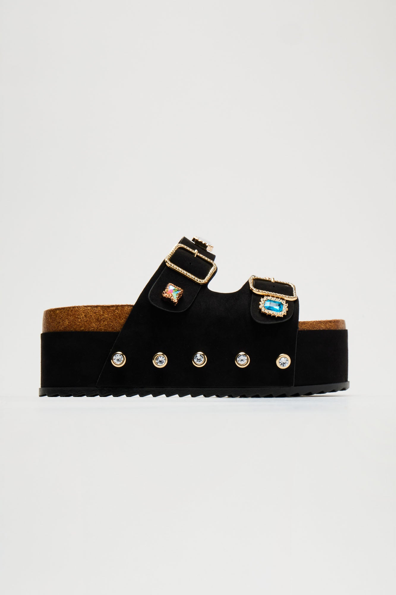 Arabelle Embellished Platform Slides