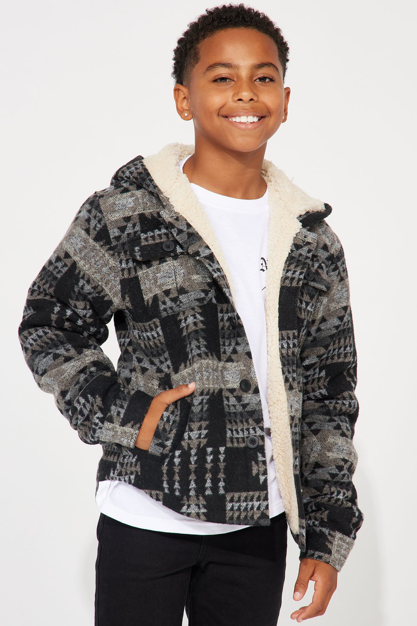 Mini Outdoor Ready Sherpa Lined Flannel Jacket