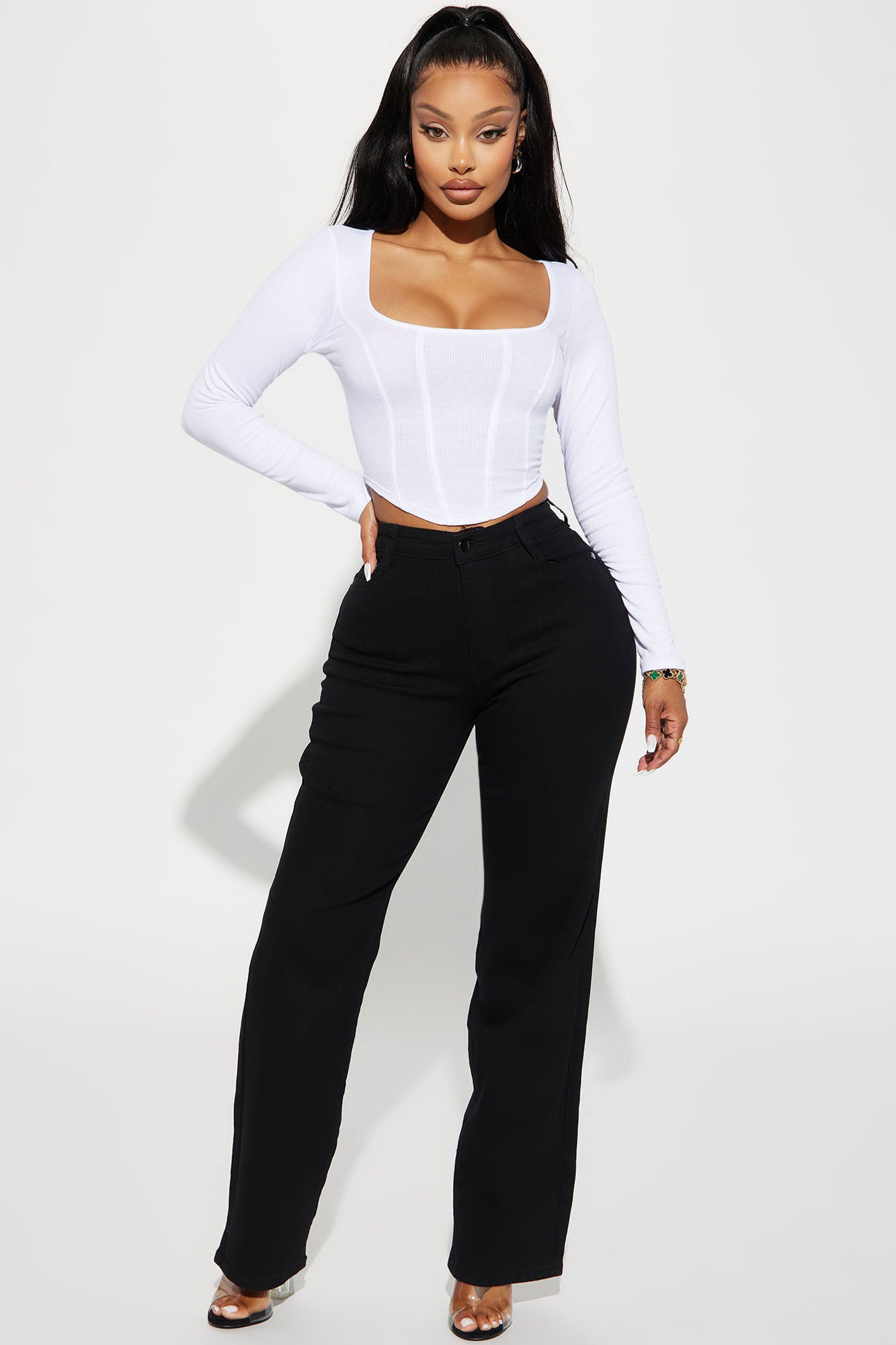 Simply Basic Stretch Straight Jeans