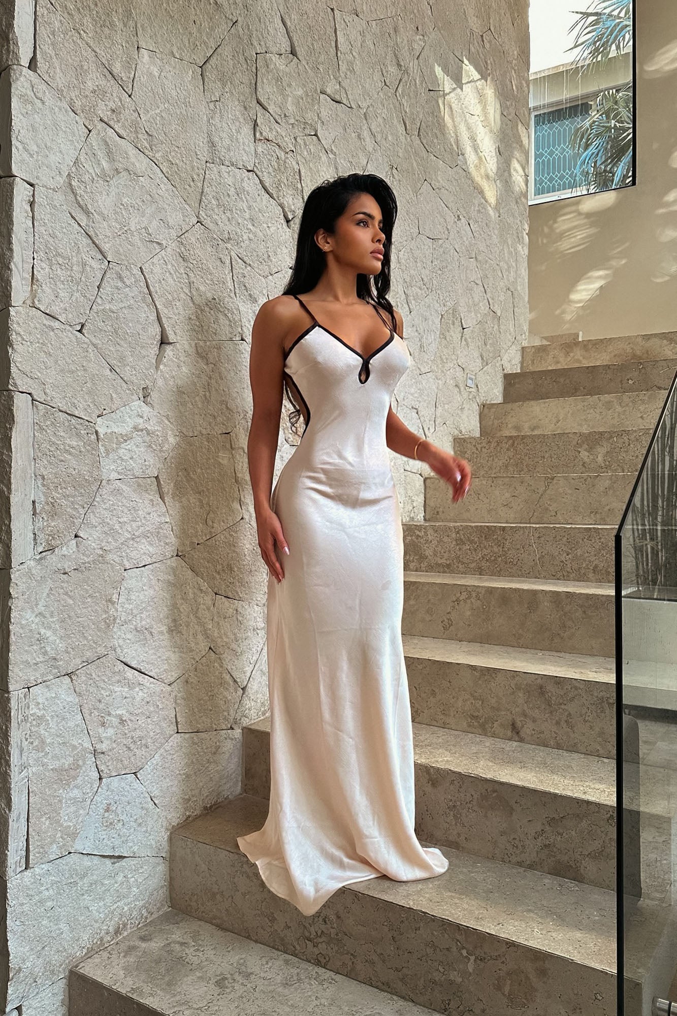 Saisha Satin Maxi Dress