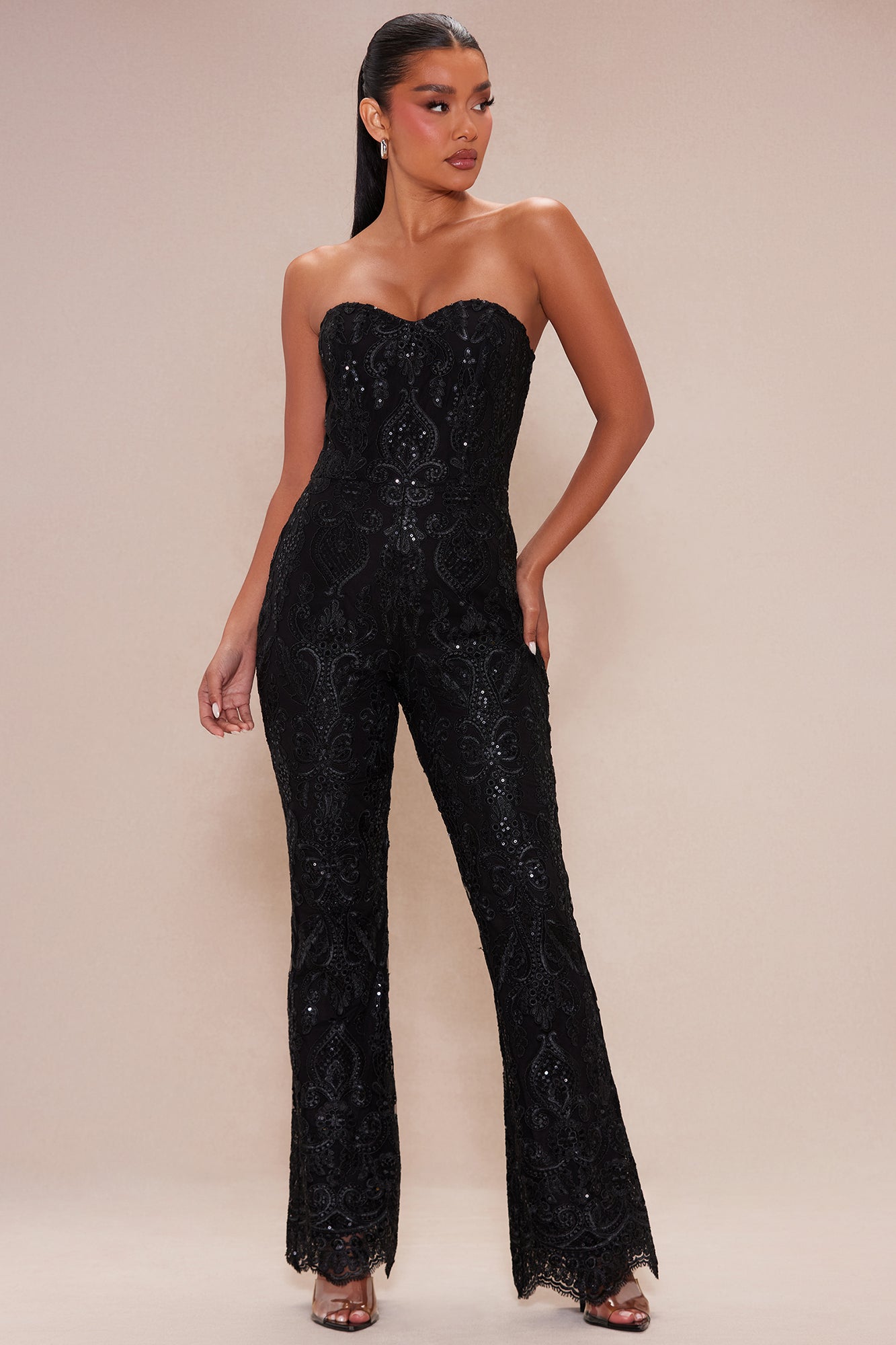 Esther Sequin Embroidered Jumpsuit