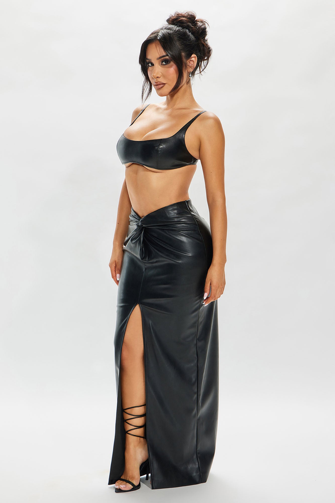 Estelle Faux Leather Maxi Skirt