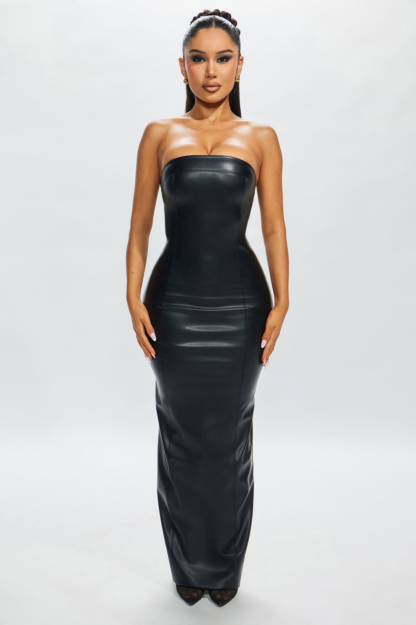 Scarlette Faux Leather Maxi Dress