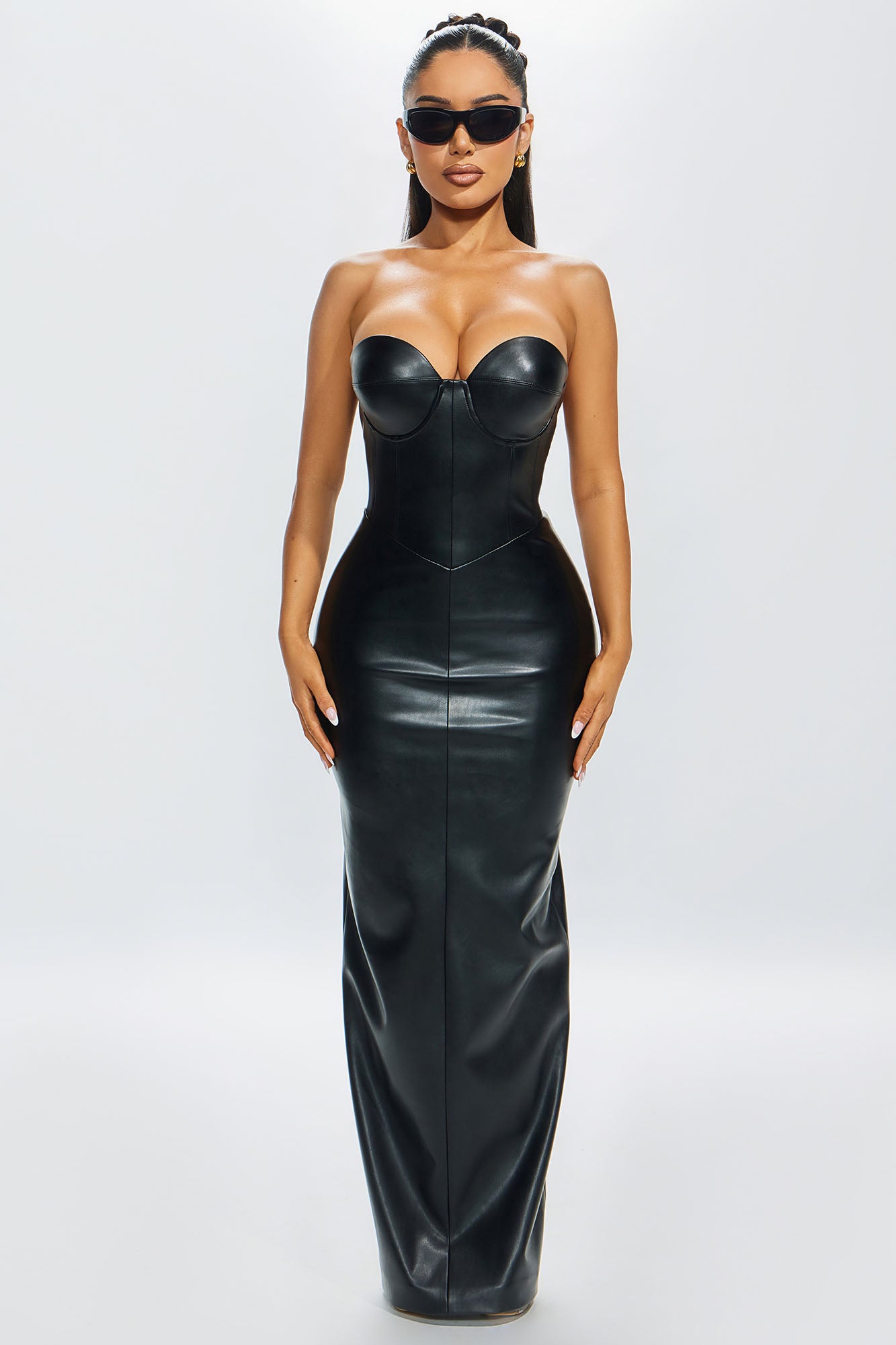 Rosalie Faux Leather Maxi Dress