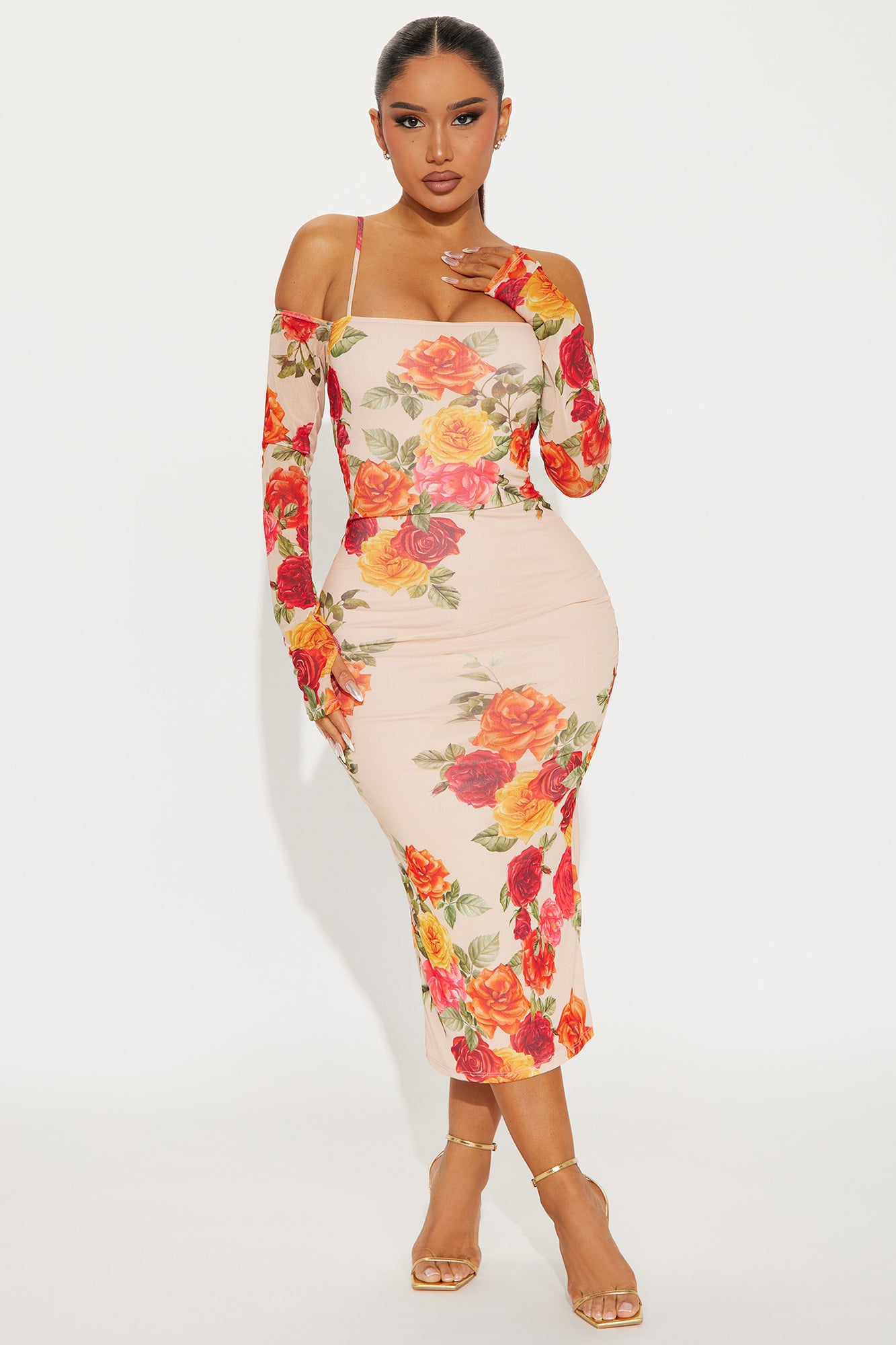 Danielle Mesh Midi Dress