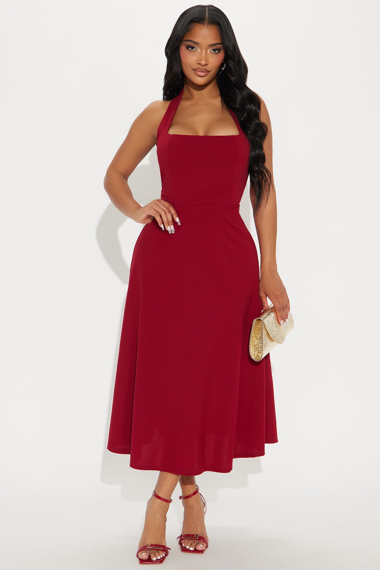 Alena Halter Midi Dress