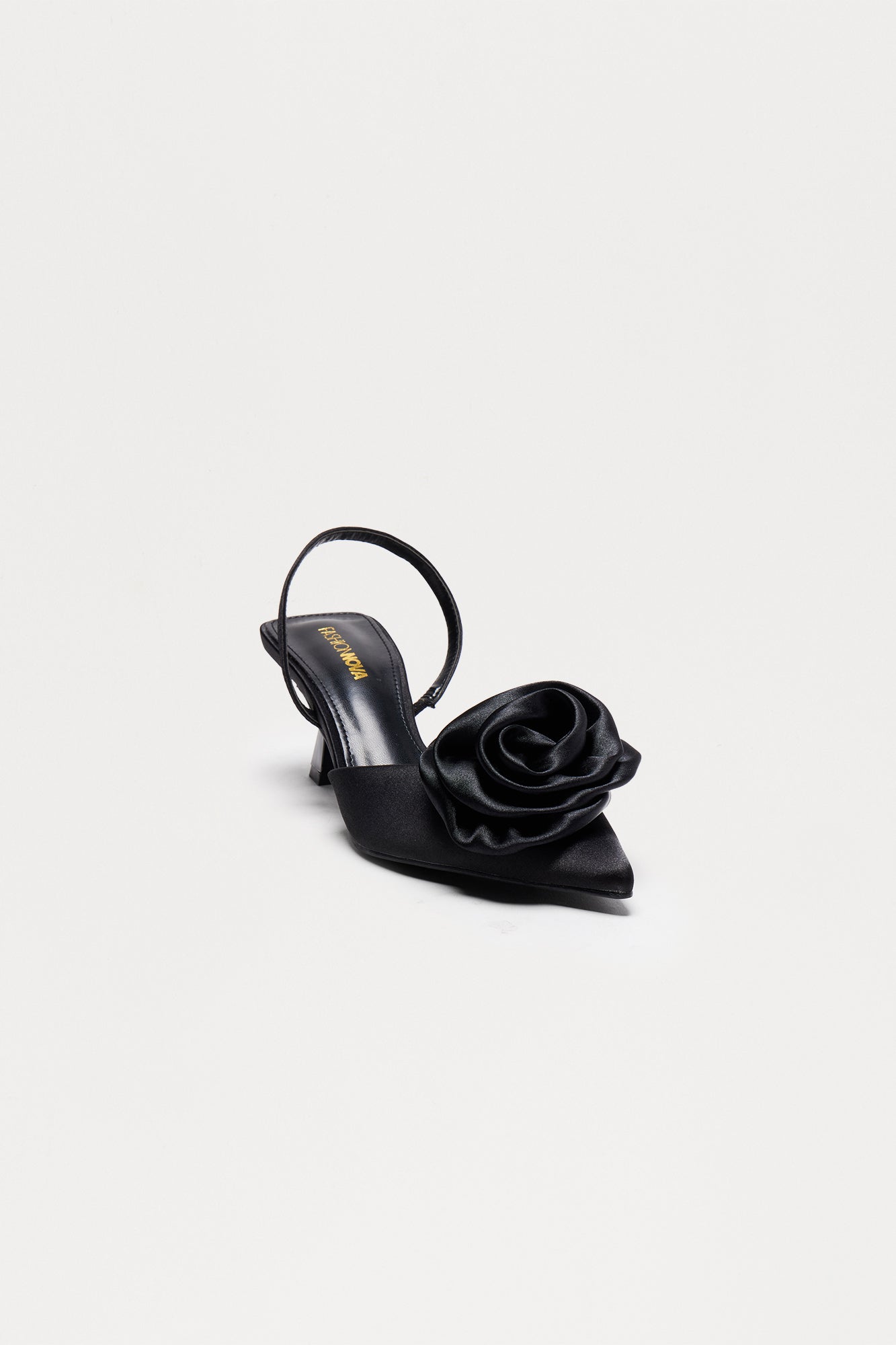 Camellia Floral Kitten Heels