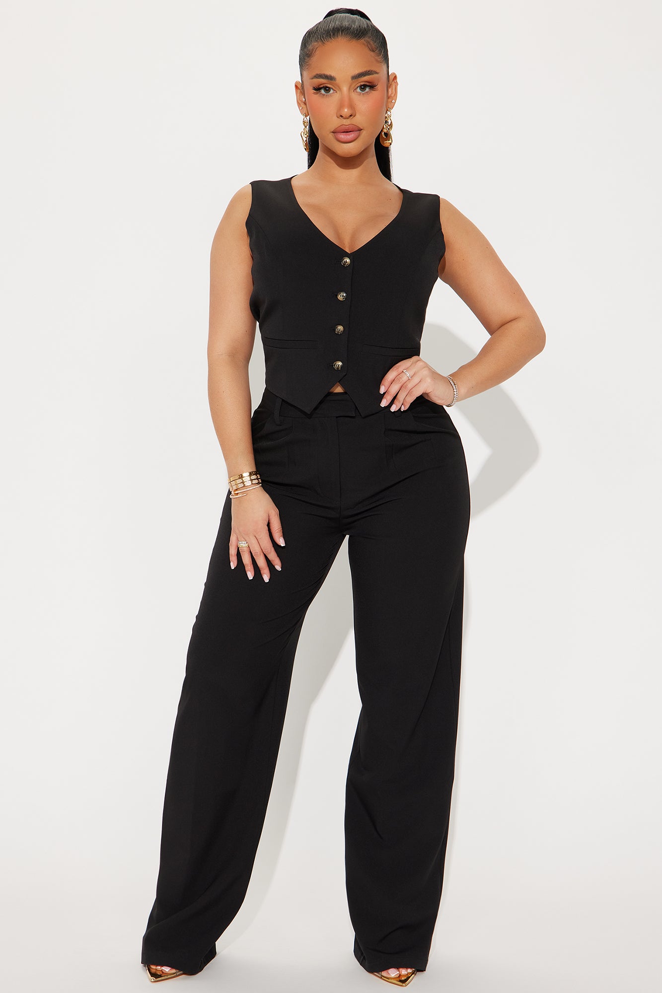 The Kourtney Wide Leg Trouser Pant