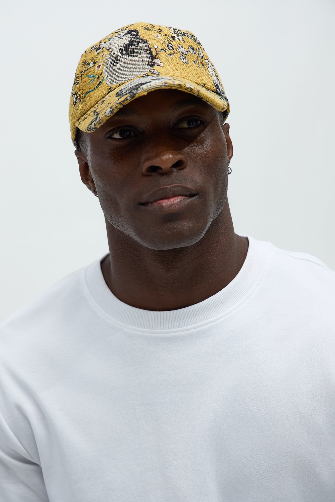 Floral Skull Tapestry Strapback Hat