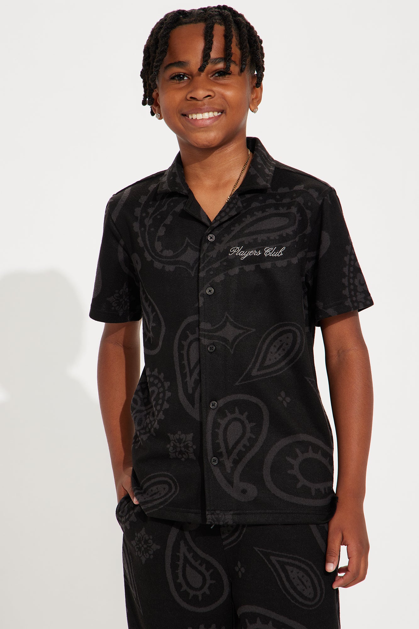 Mini Heritage Paisley Short Sleeve Button Up