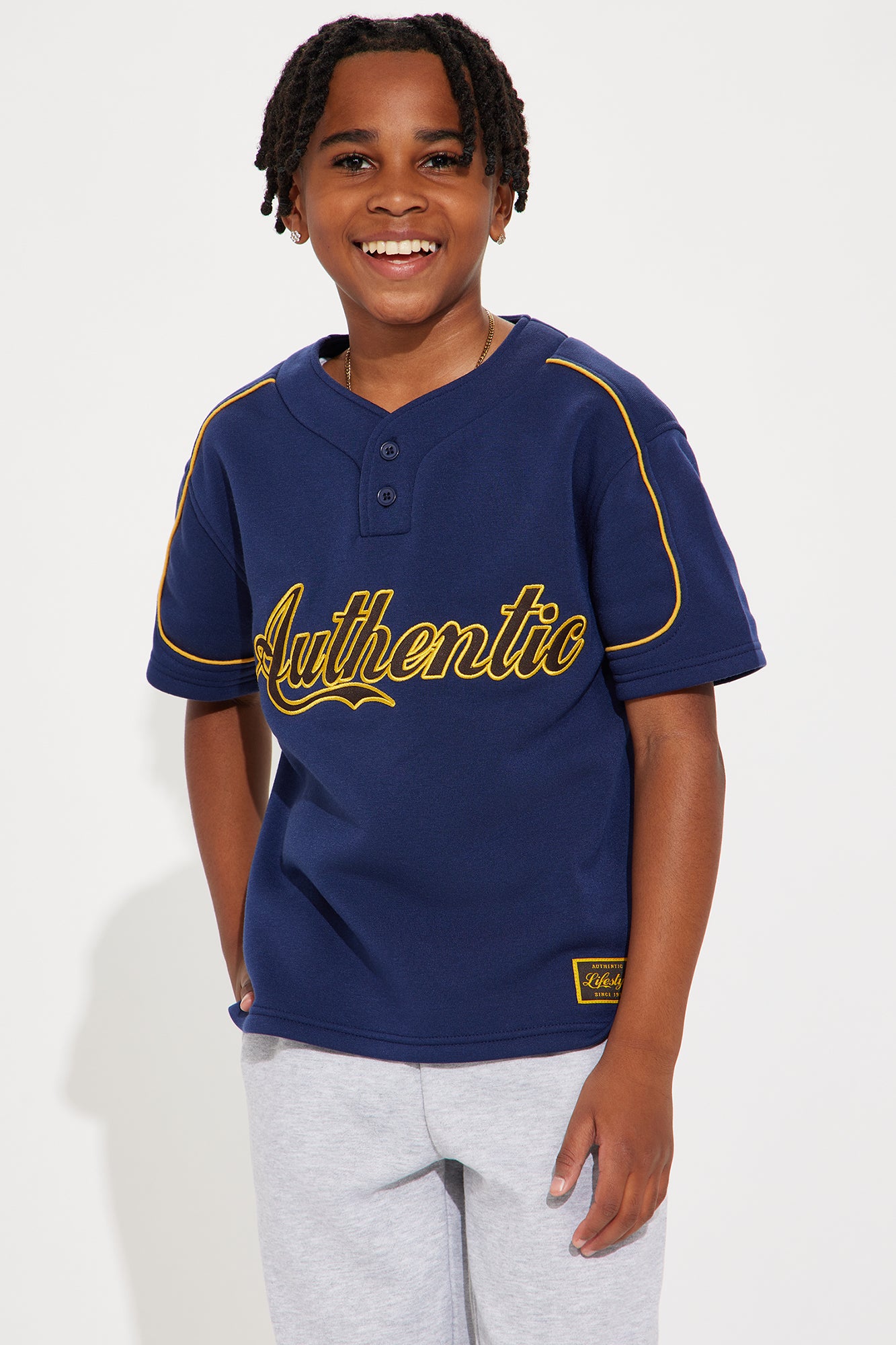 Mini Authentic Short Sleeve Henley