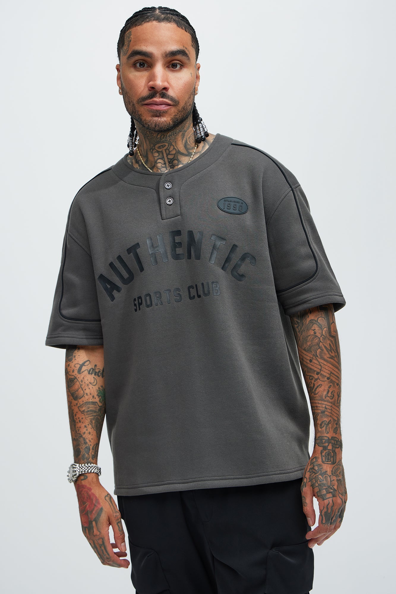 Athletics Sports Club Short Sleeve Henley